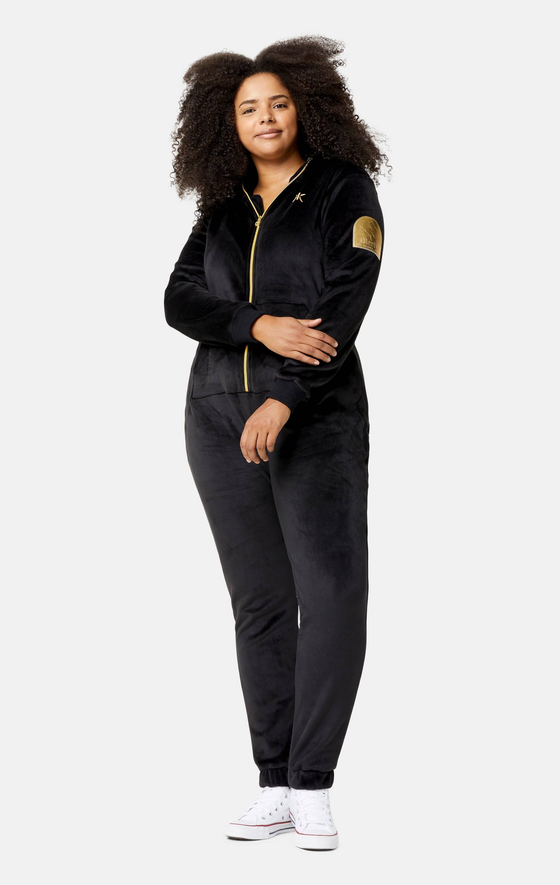 Onepiece Alps Soft Velvet Fitted Jumpsuit Black - 8