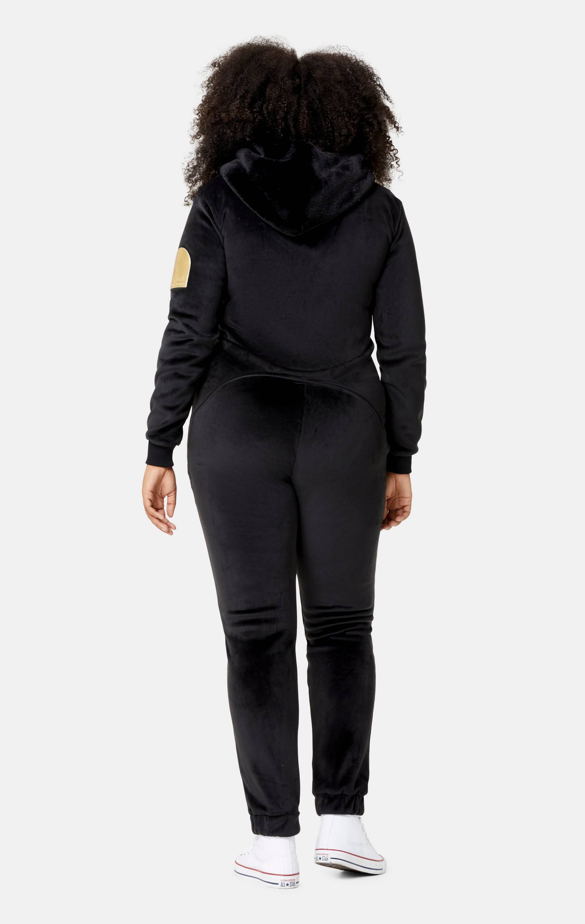 Onepiece Alps Soft Velvet Fitted Jumpsuit Black - 9