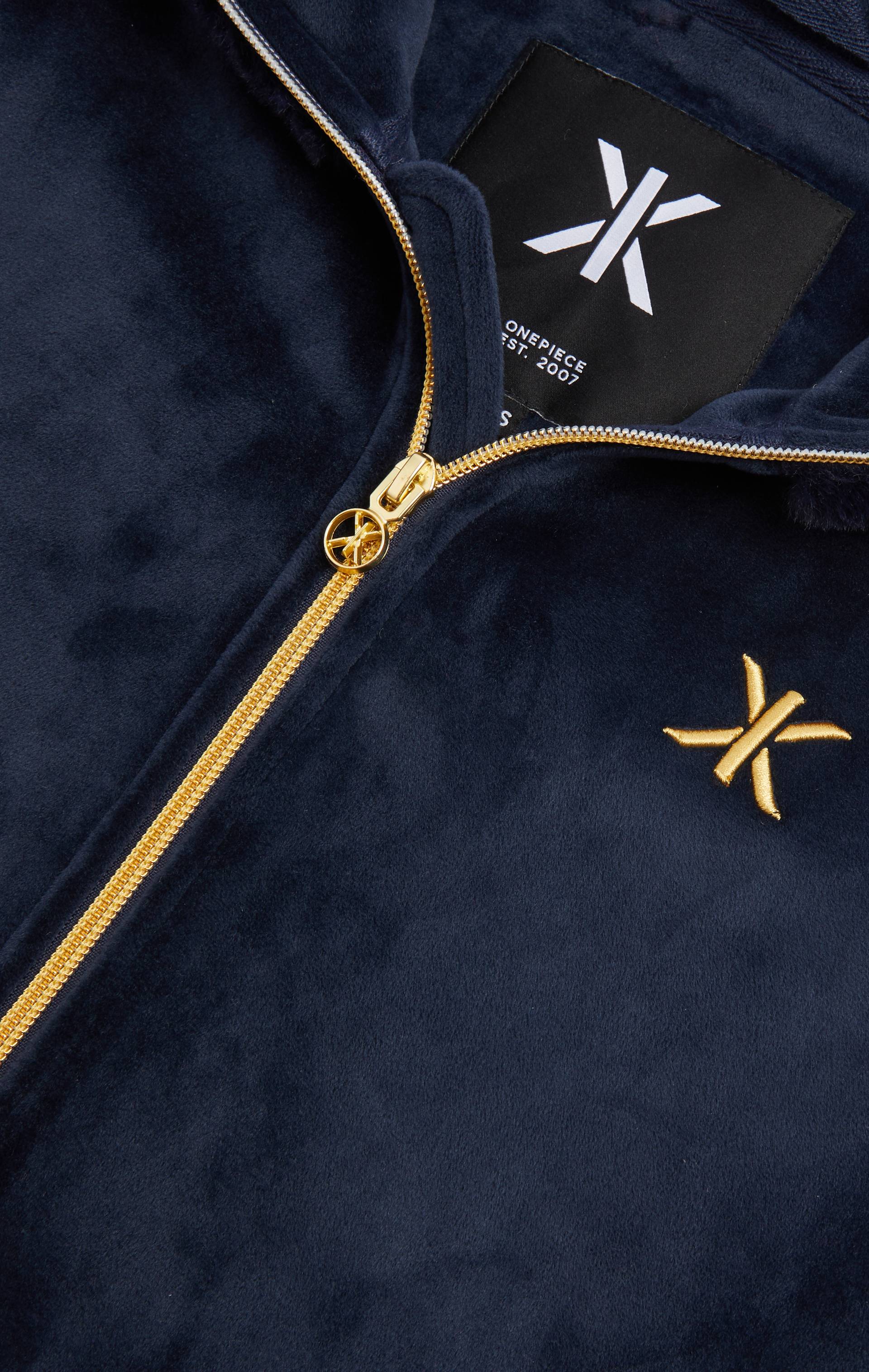 Onepiece Alps Soft Velvet Fitted Jumpsuit Navy - 6