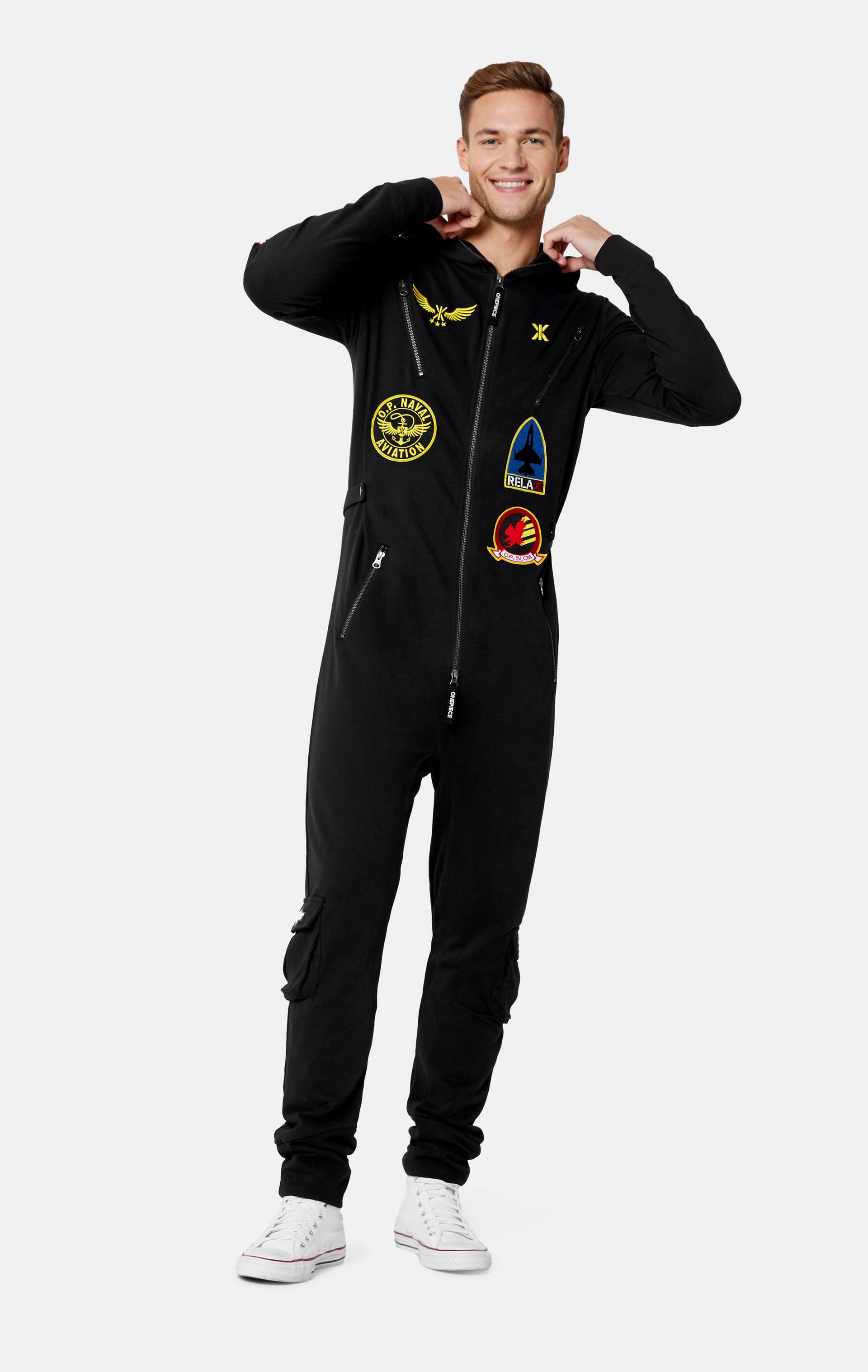 Onepiece Aviator Onesie Black - 3