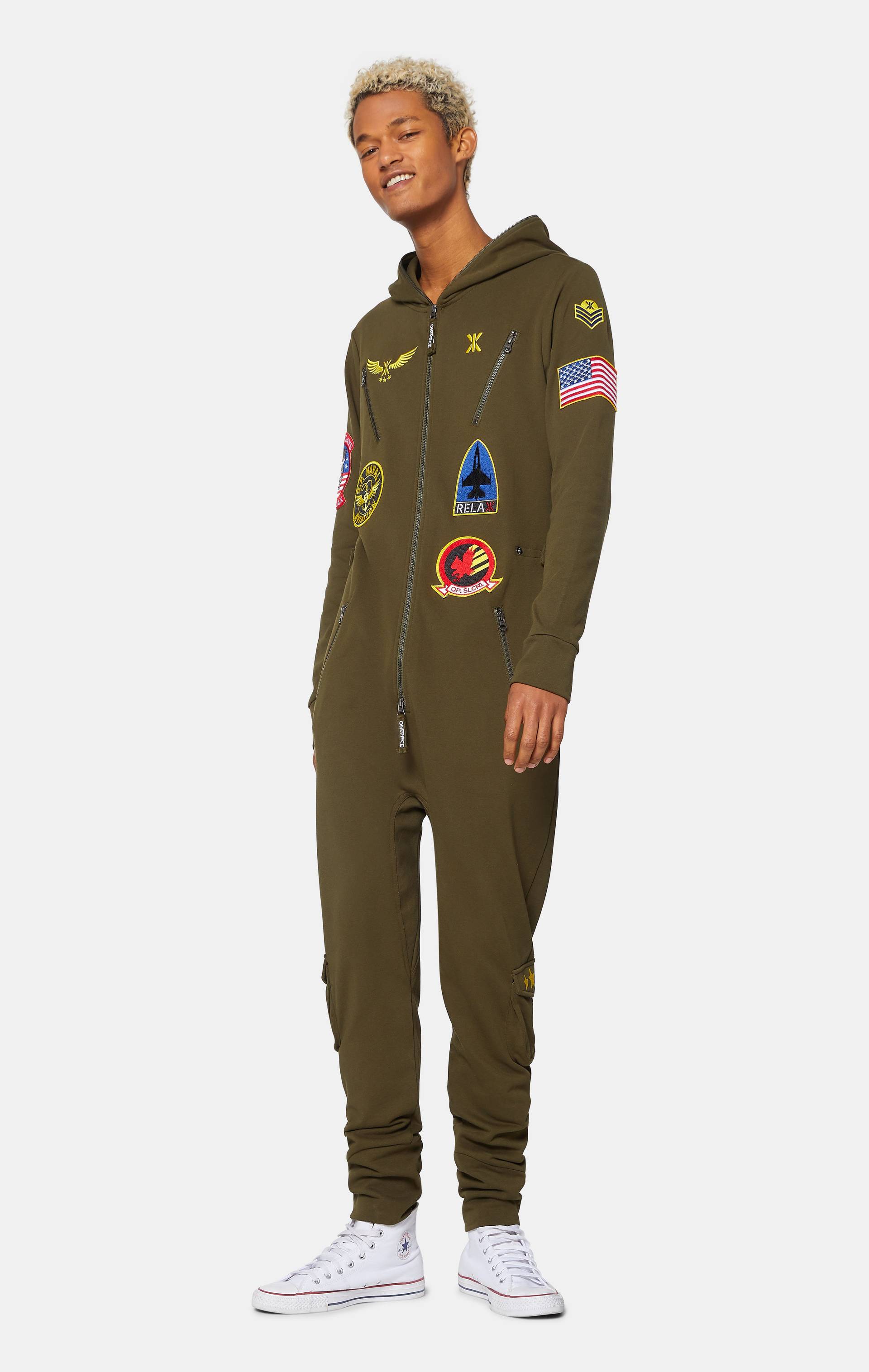 Onepiece Aviator Onesie Green - 4