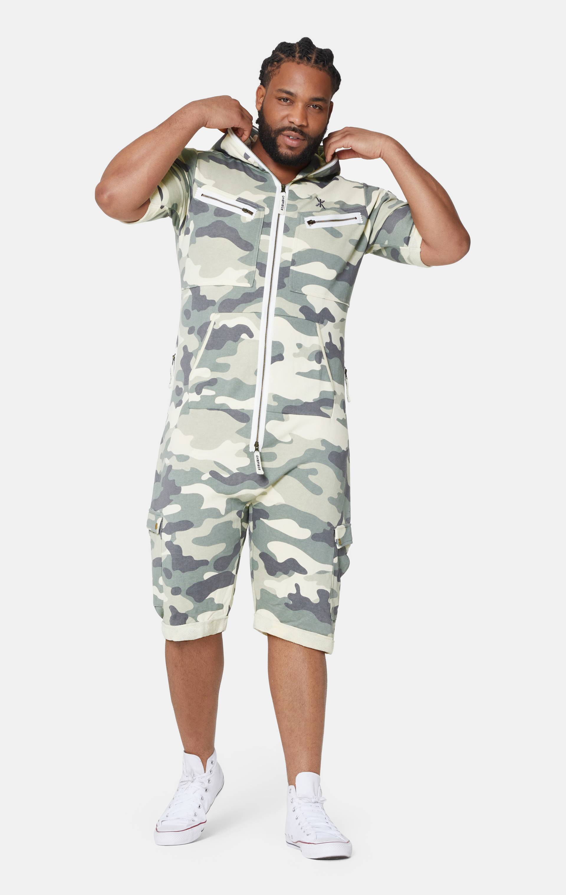 Onepiece Cargo Short Jumpsuit Army Camo - 6