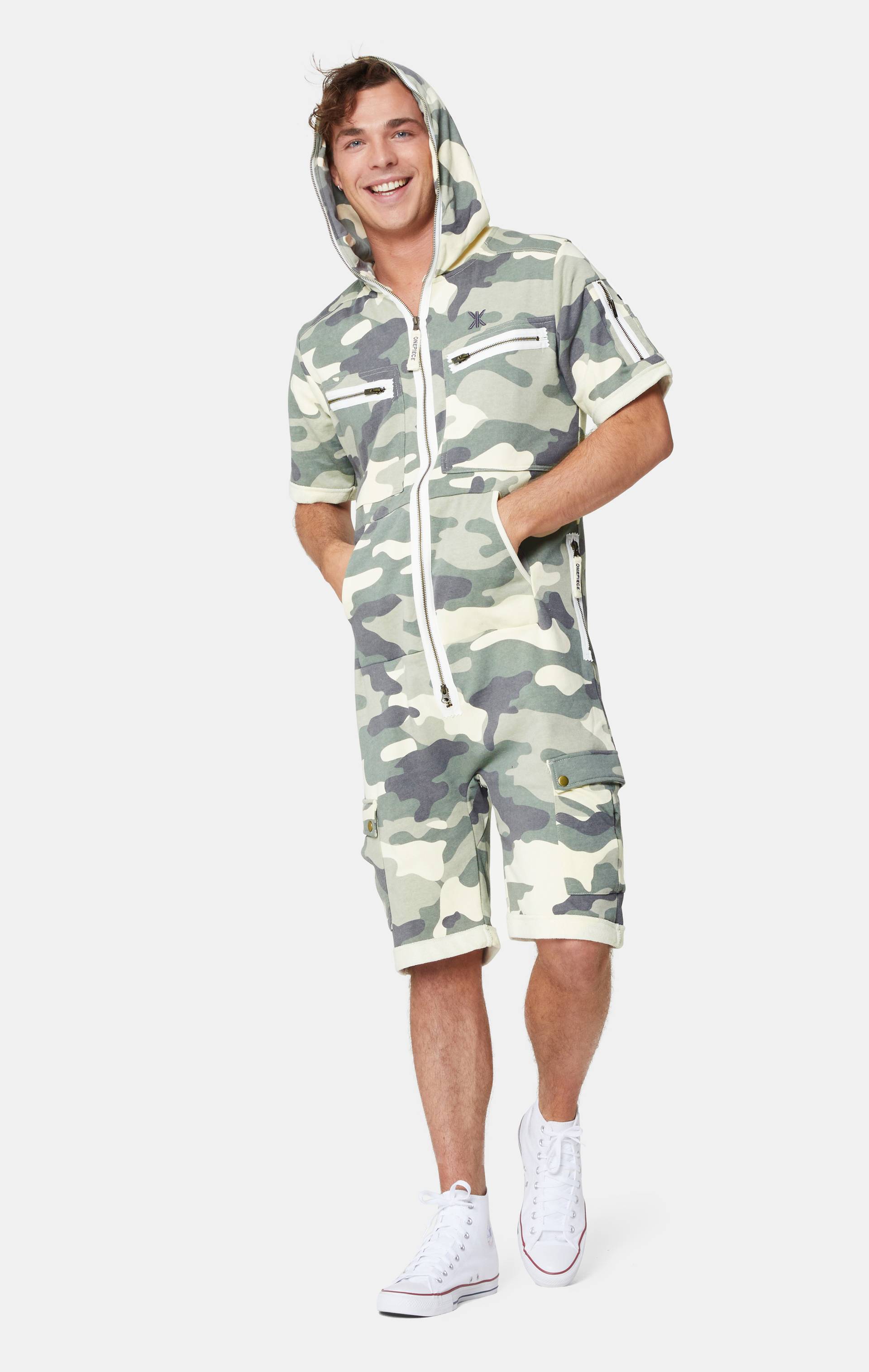 Onepiece Cargo Short Jumpsuit Army Camo - 5