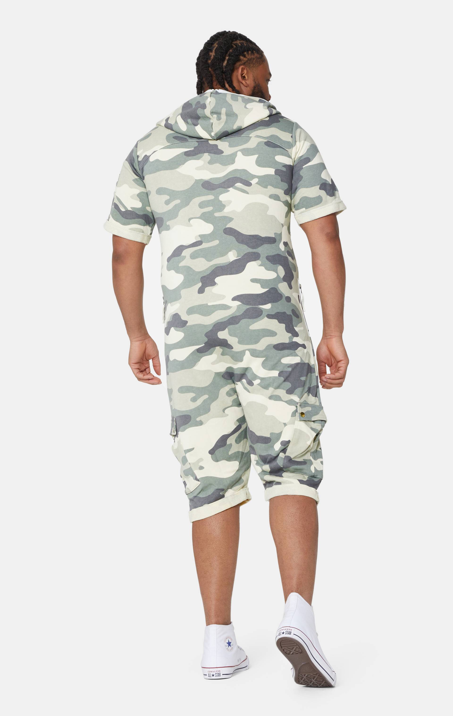 Onepiece Cargo Short Jumpsuit Army Camo - 7