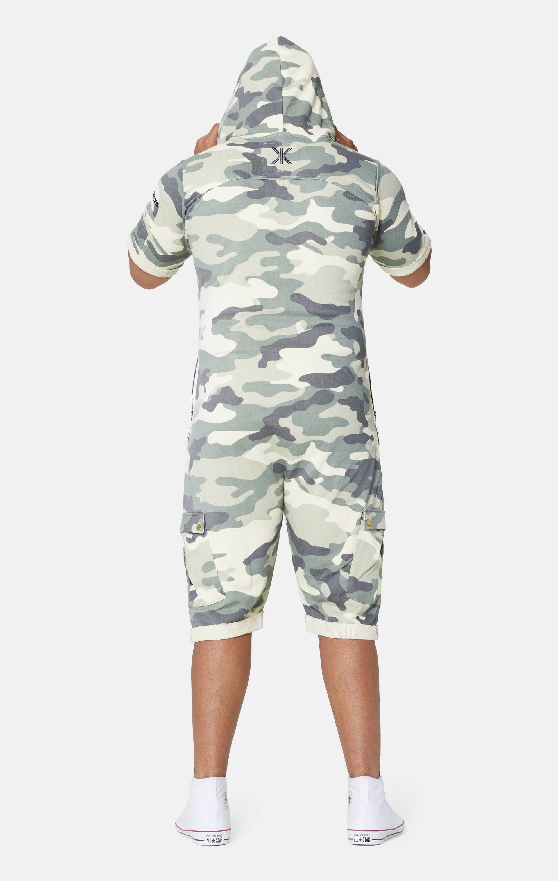 Onepiece Cargo Short Jumpsuit Army Camo - 9