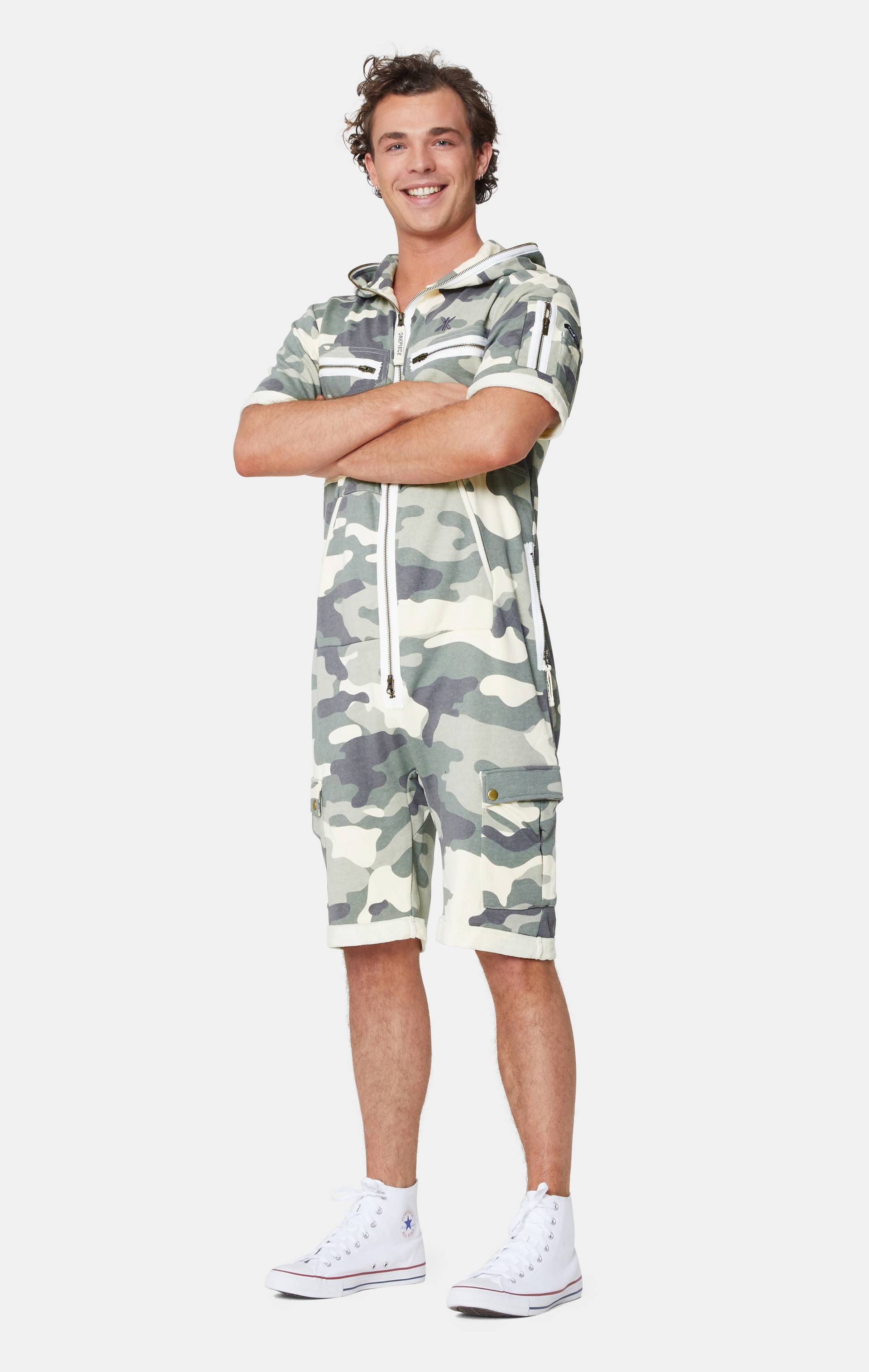 Onepiece Cargo Short Jumpsuit Army Camo - 2