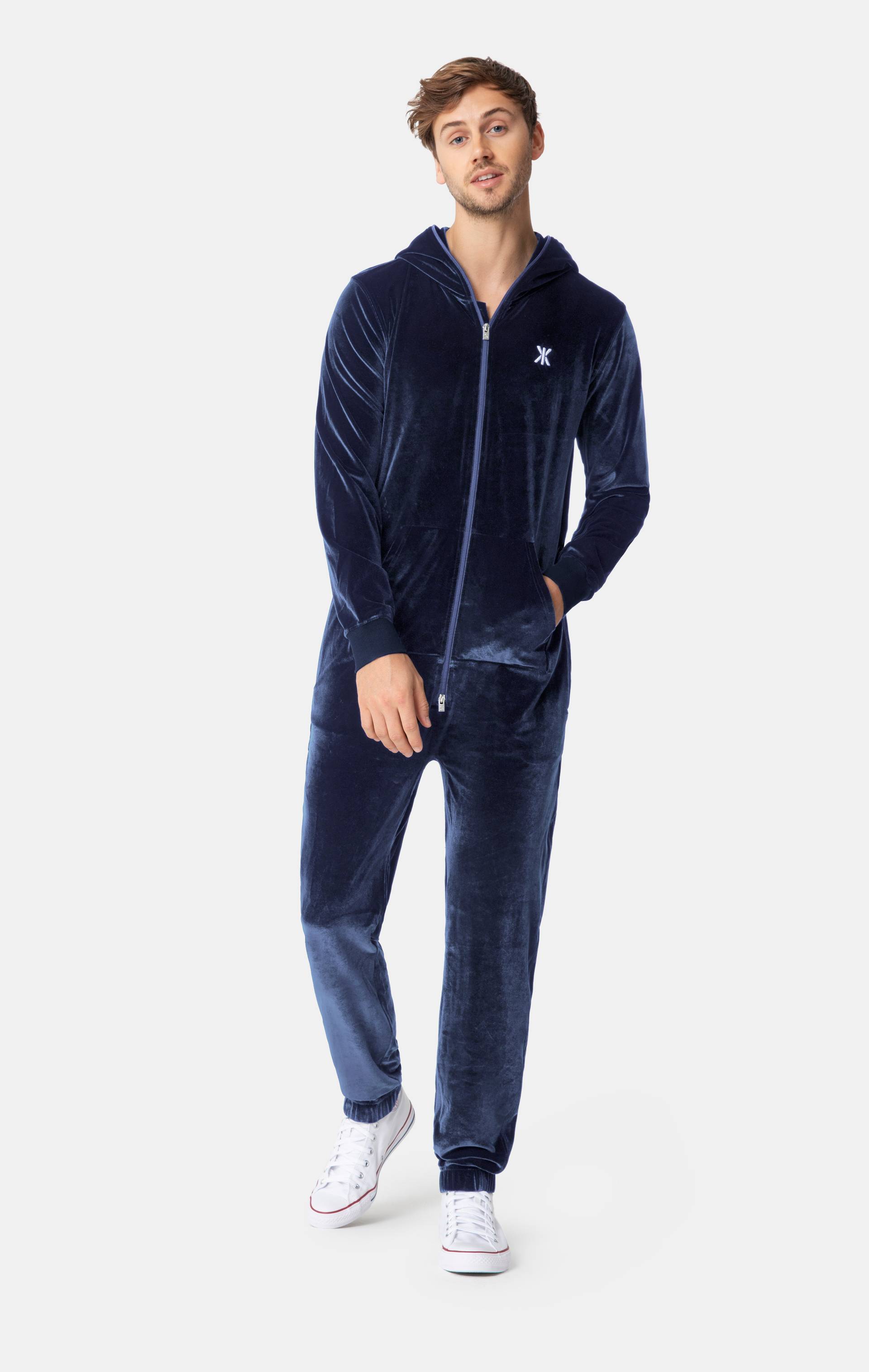 Onepiece Original Velour Jumpsuit Navy - 2