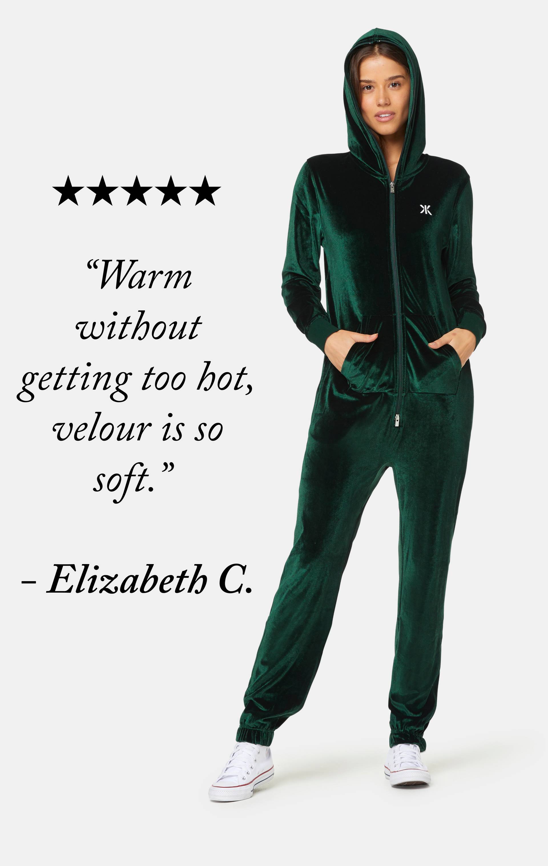 Onepiece Original Velour Jumpsuit Green - 9