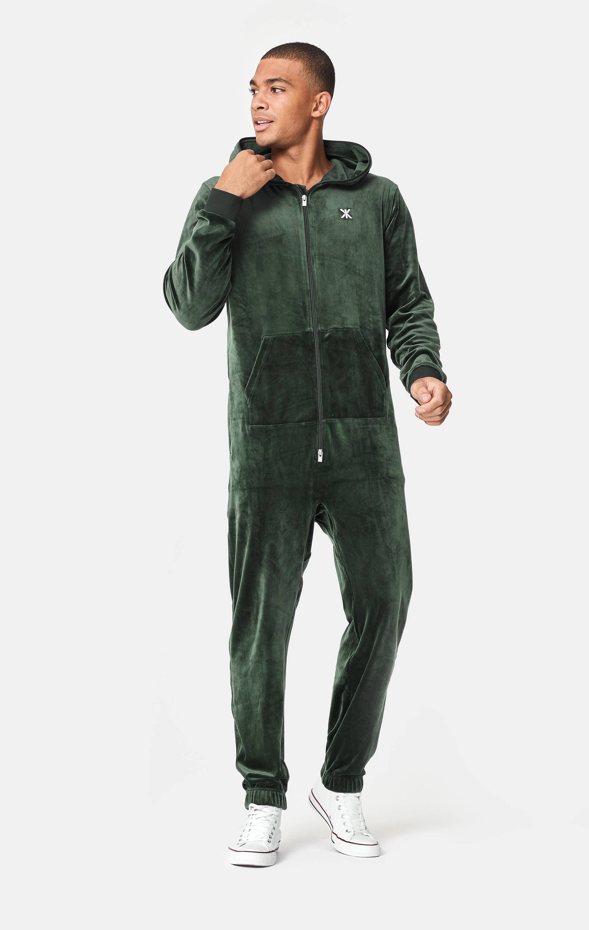Onepiece Original Velvet Jumpsuit Green - 2
