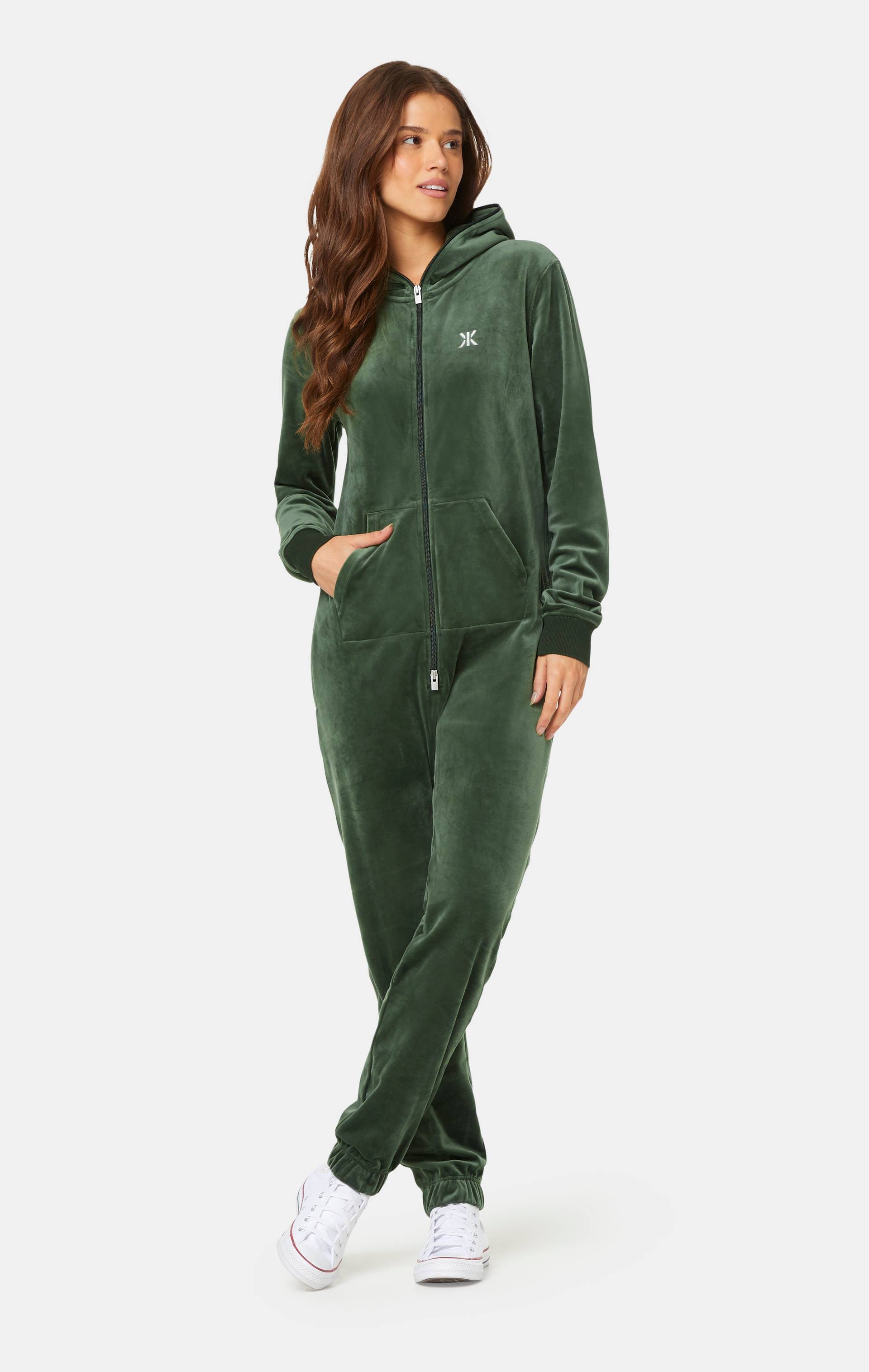 Onepiece Original Velvet Jumpsuit Green - 4