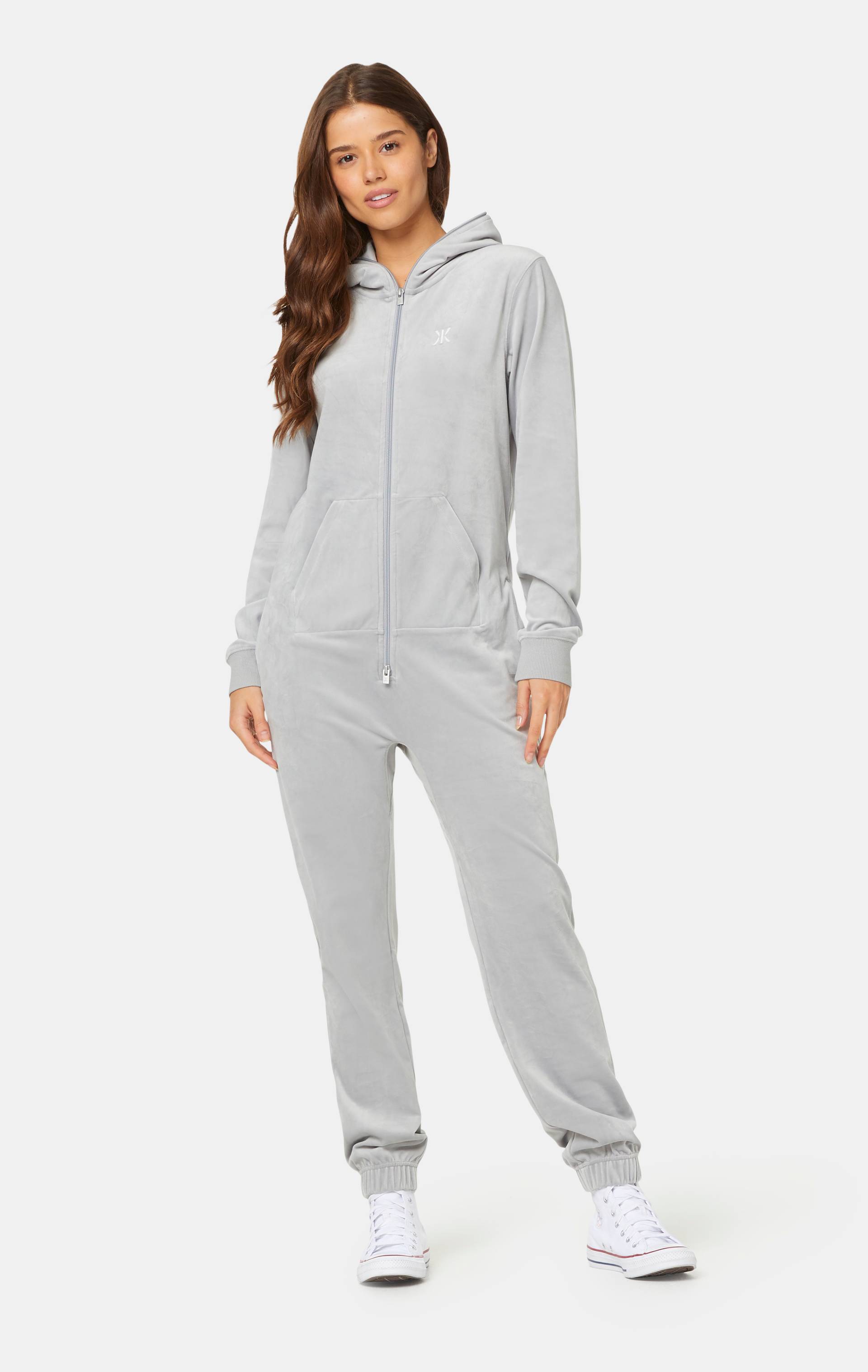 Onepiece Original Velvet Jumpsuit Light Grey - 5