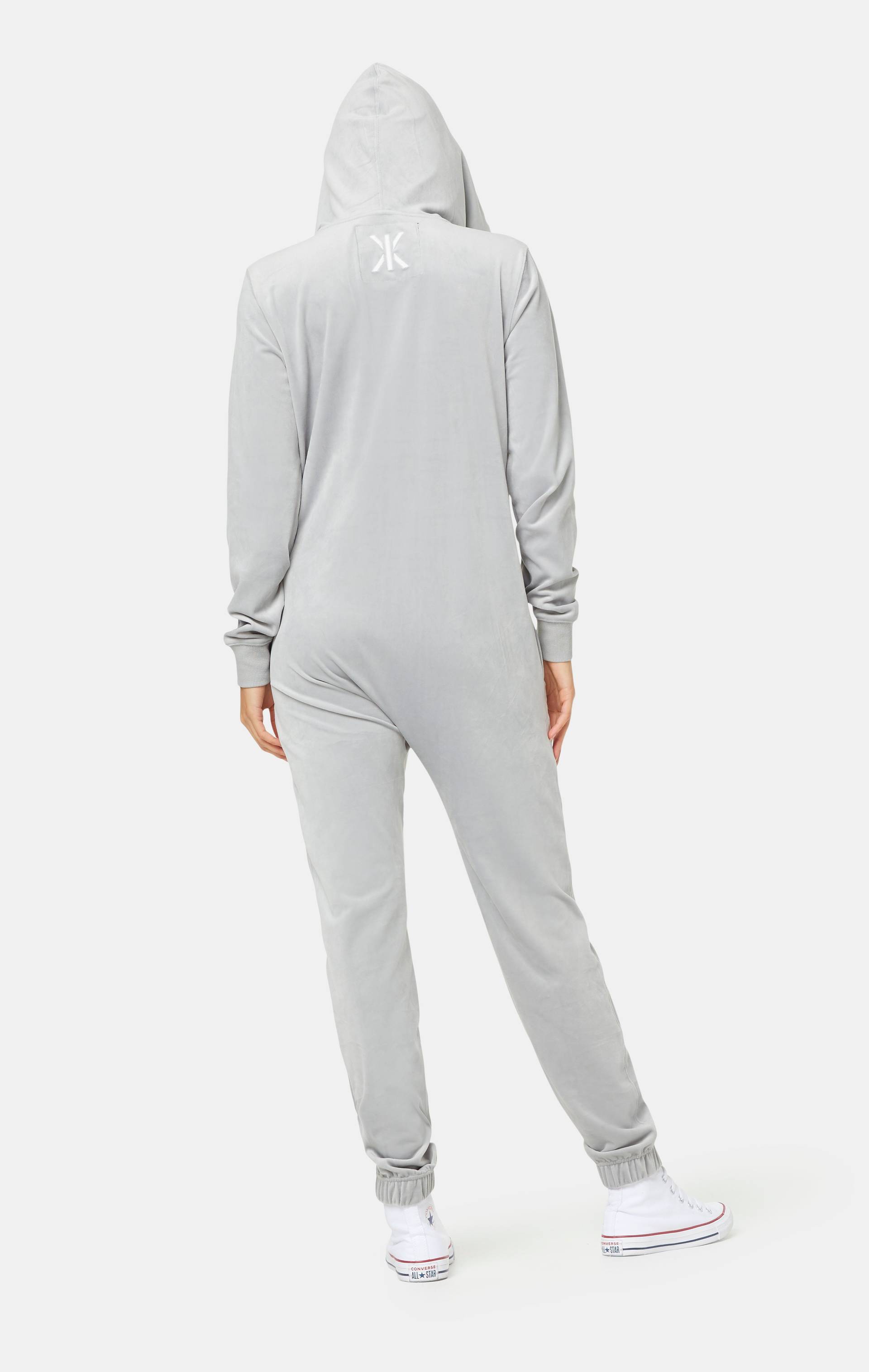 Onepiece Original Velvet Jumpsuit Light Grey - 8