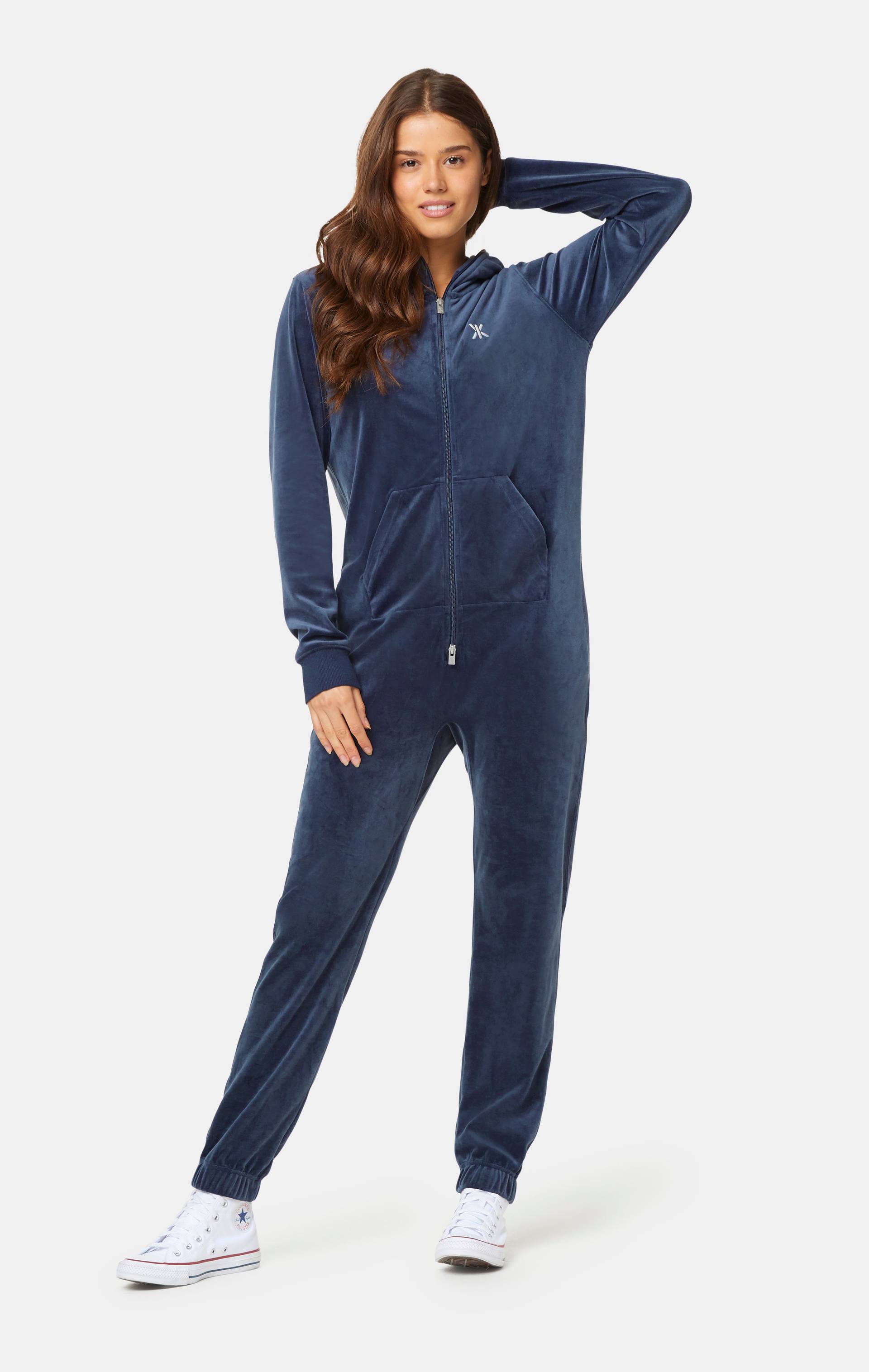 Onepiece Original Velvet Jumpsuit Navy - 9