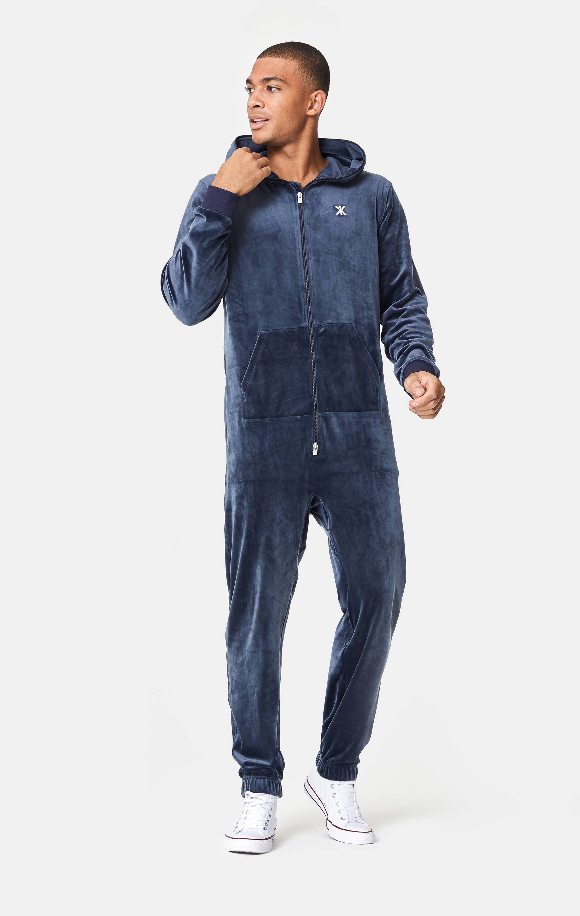 Onepiece Original Velvet Jumpsuit Navy - 2