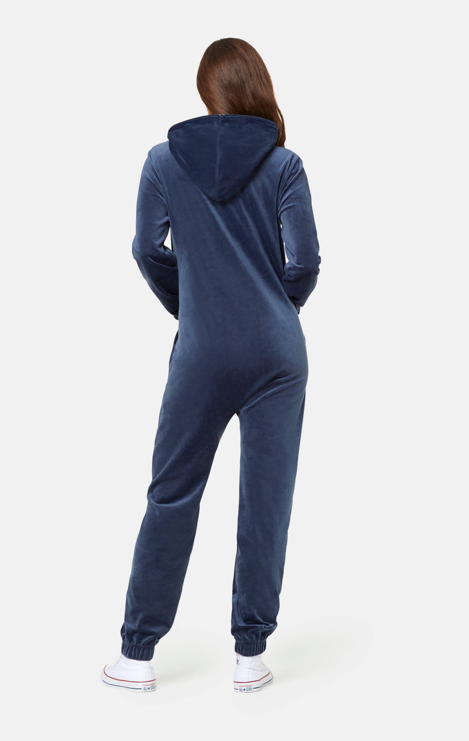 Onepiece Original Velvet Jumpsuit Navy - 10