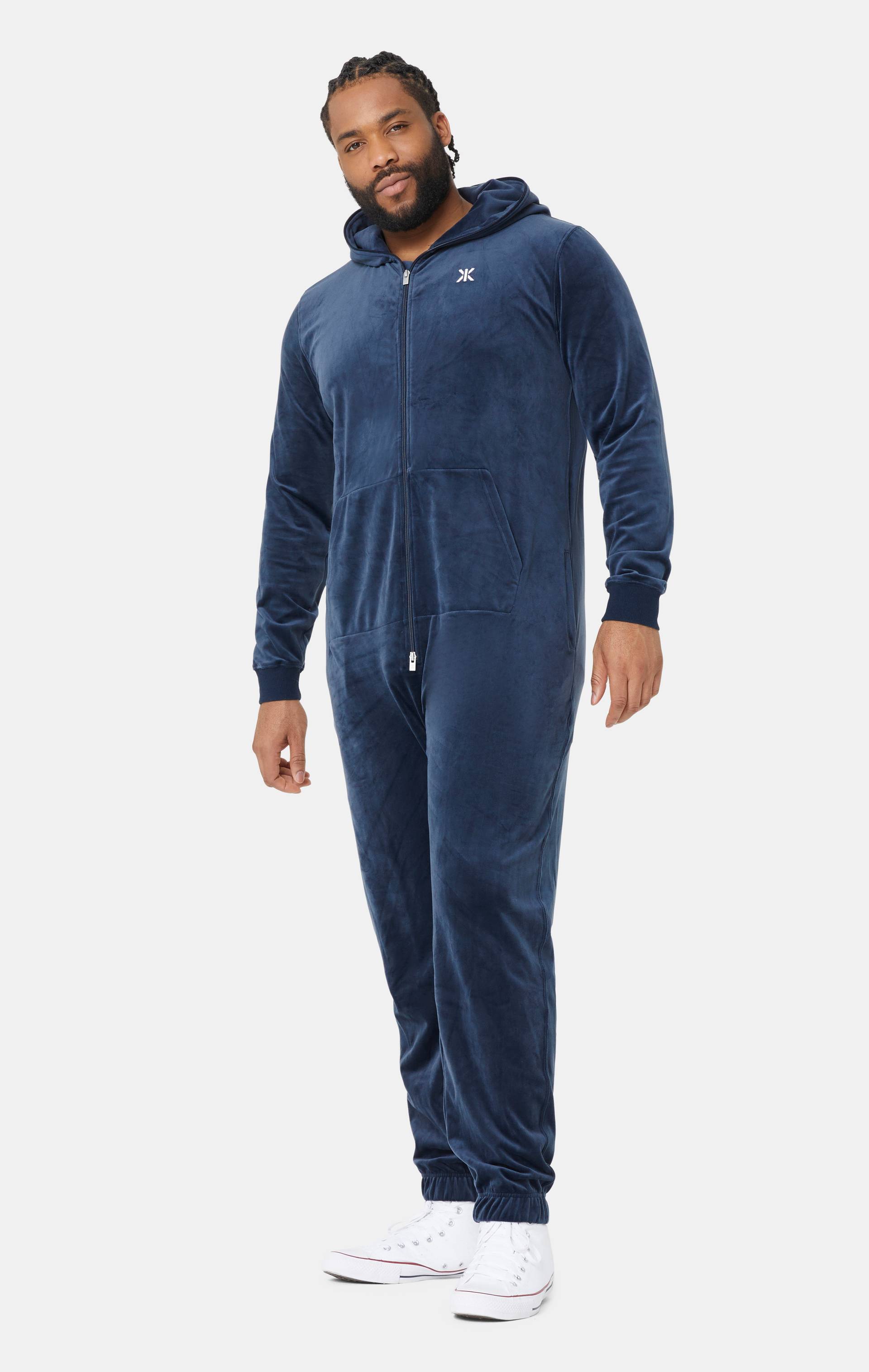 Onepiece Original Velvet Jumpsuit Navy - 5