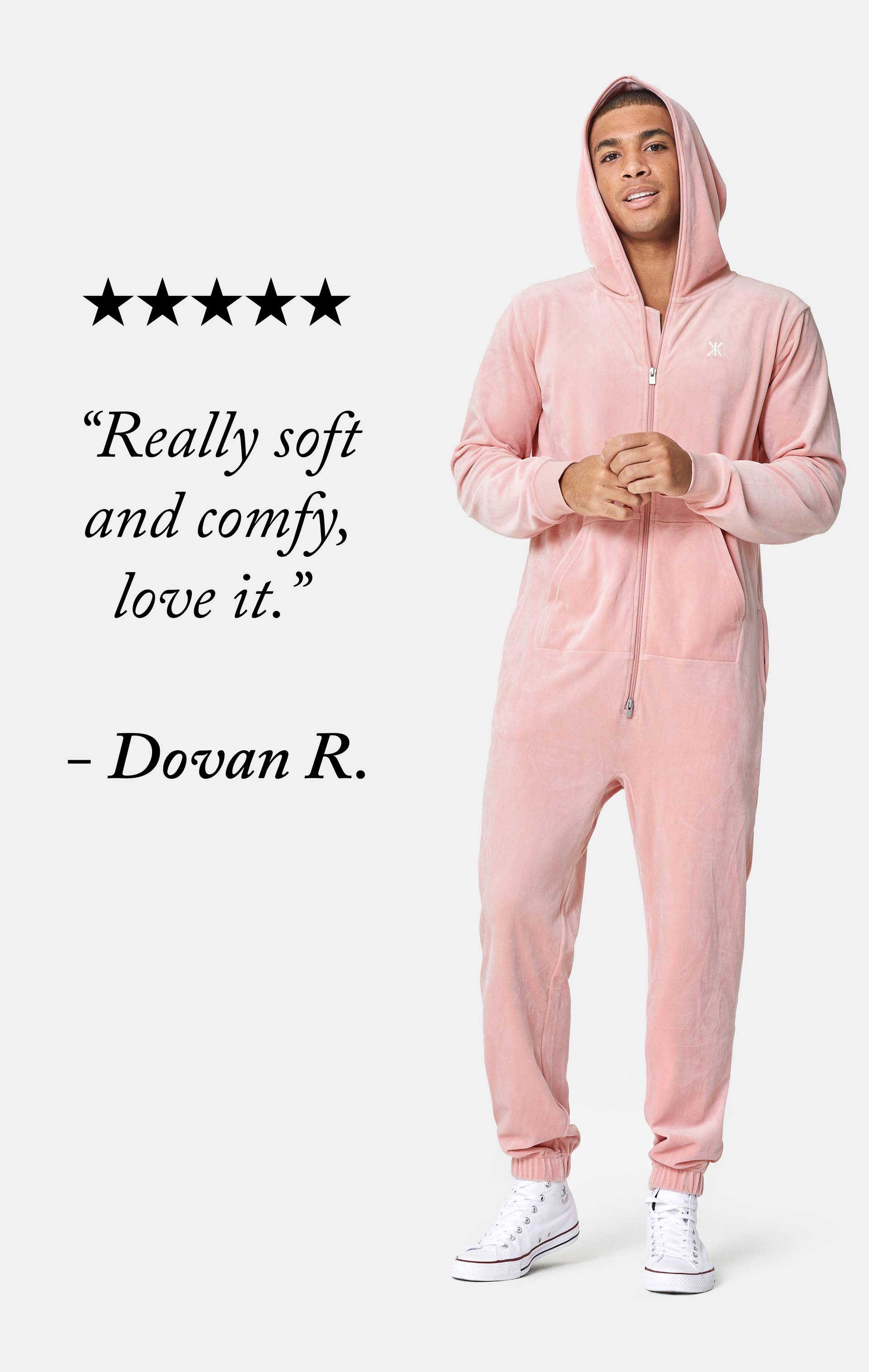 Onepiece Original Velvet Jumpsuit Soft Pink - 4