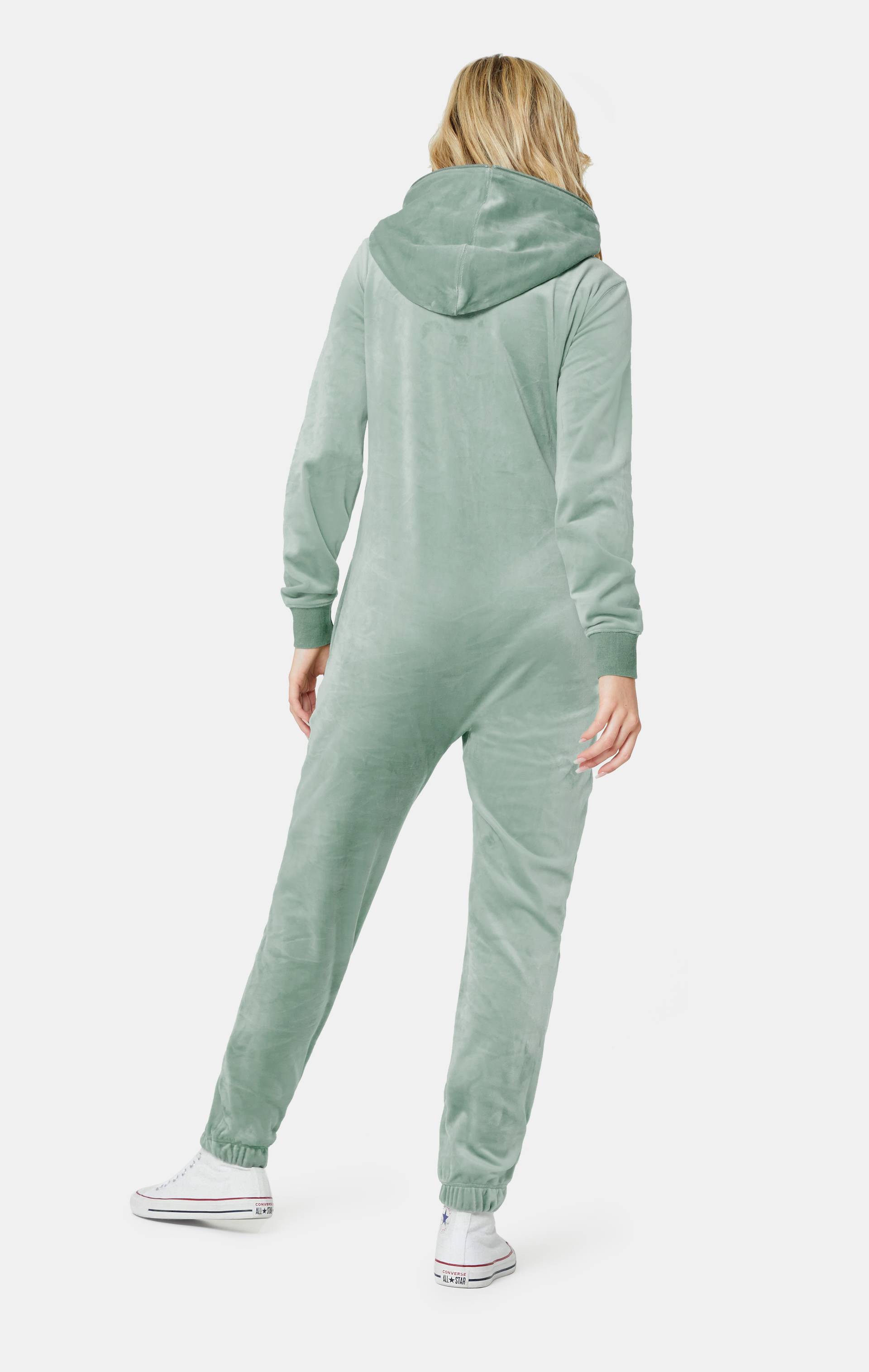 Onepiece Original Velvet Jumpsuit Light Green - 7