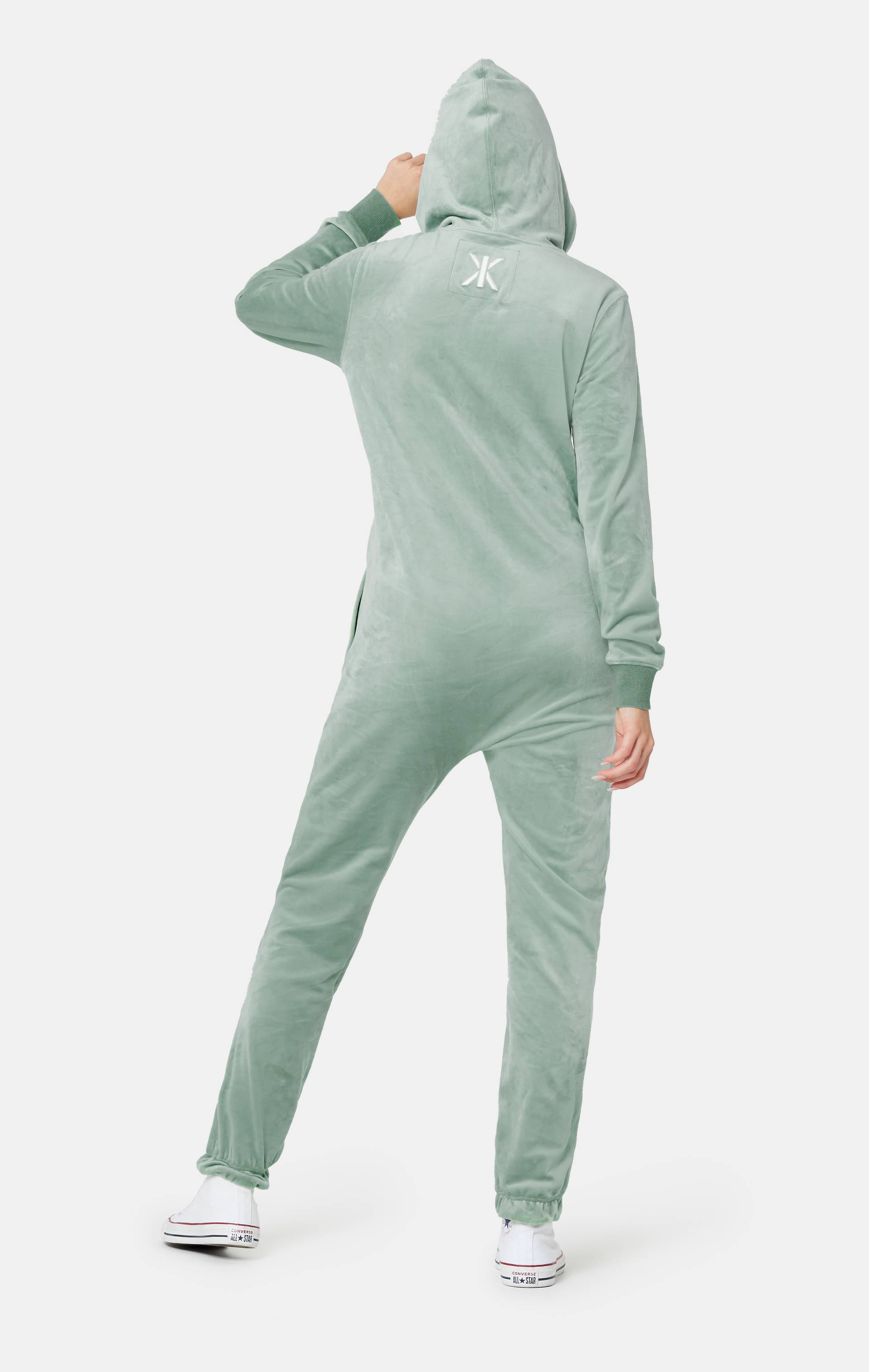 Onepiece Original Velvet Jumpsuit Light Green - 9