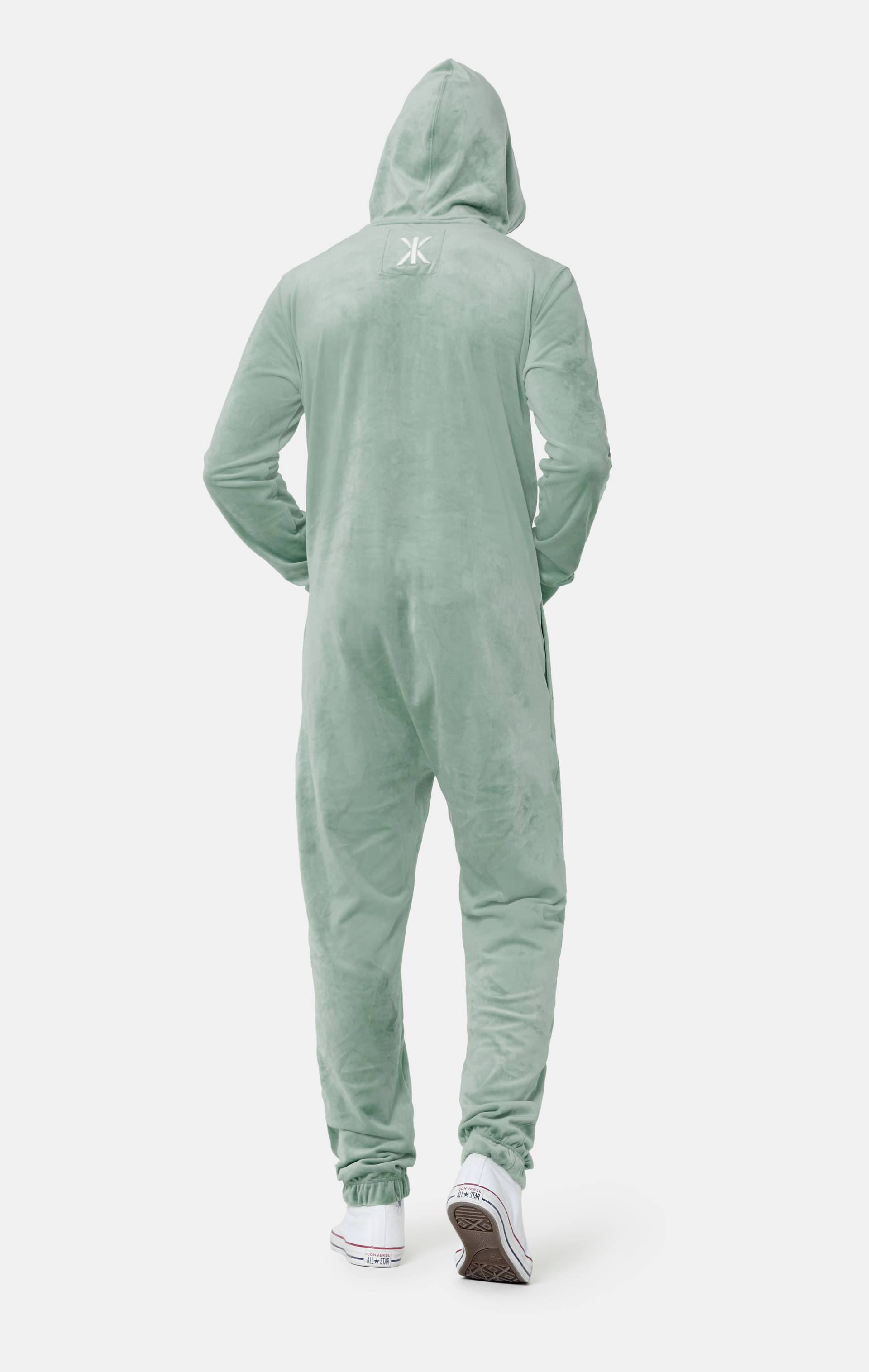 Onepiece Original Velvet Jumpsuit Light Green - 5