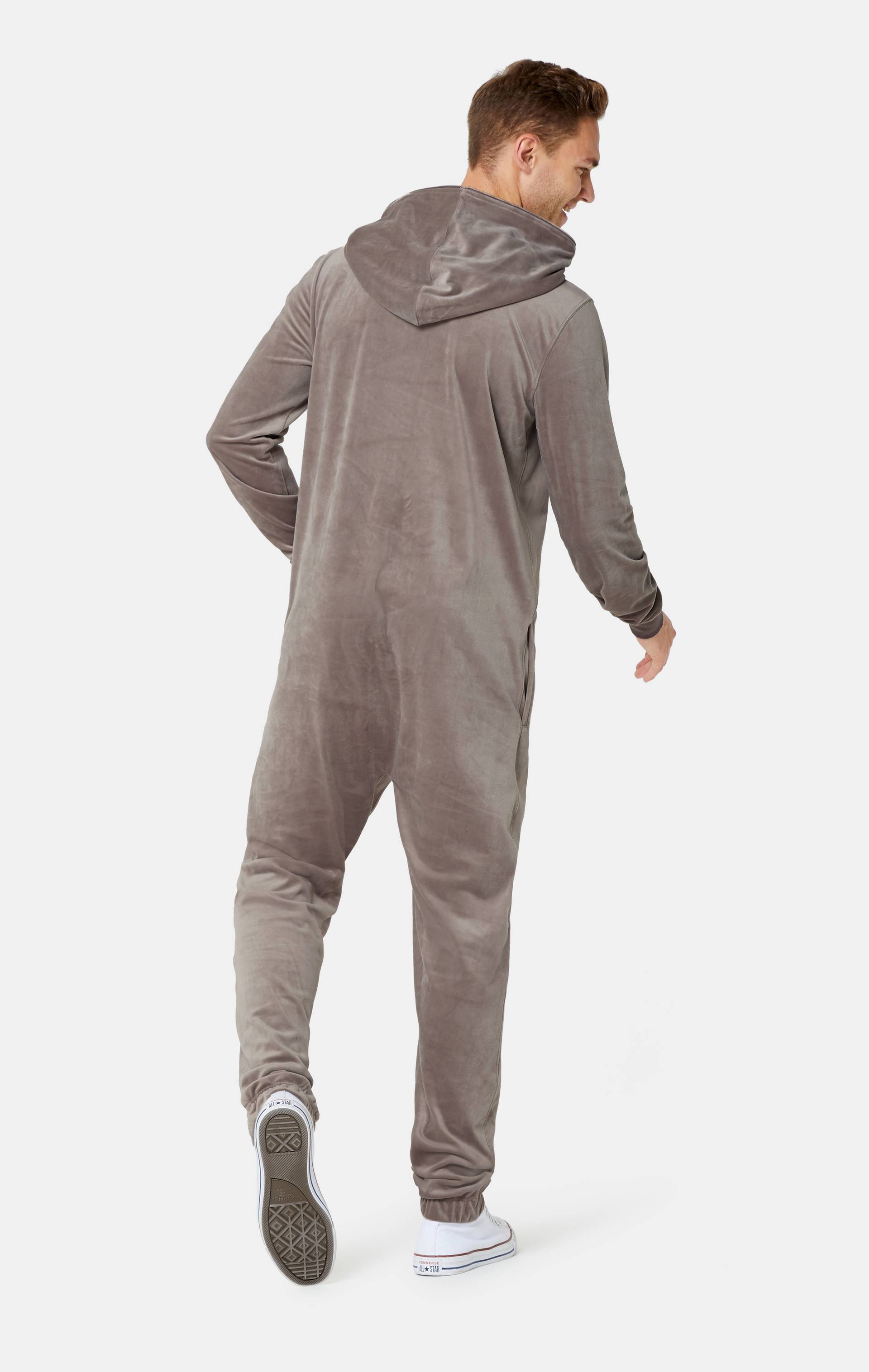 Onepiece Original Velvet Jumpsuit Taupe - 3