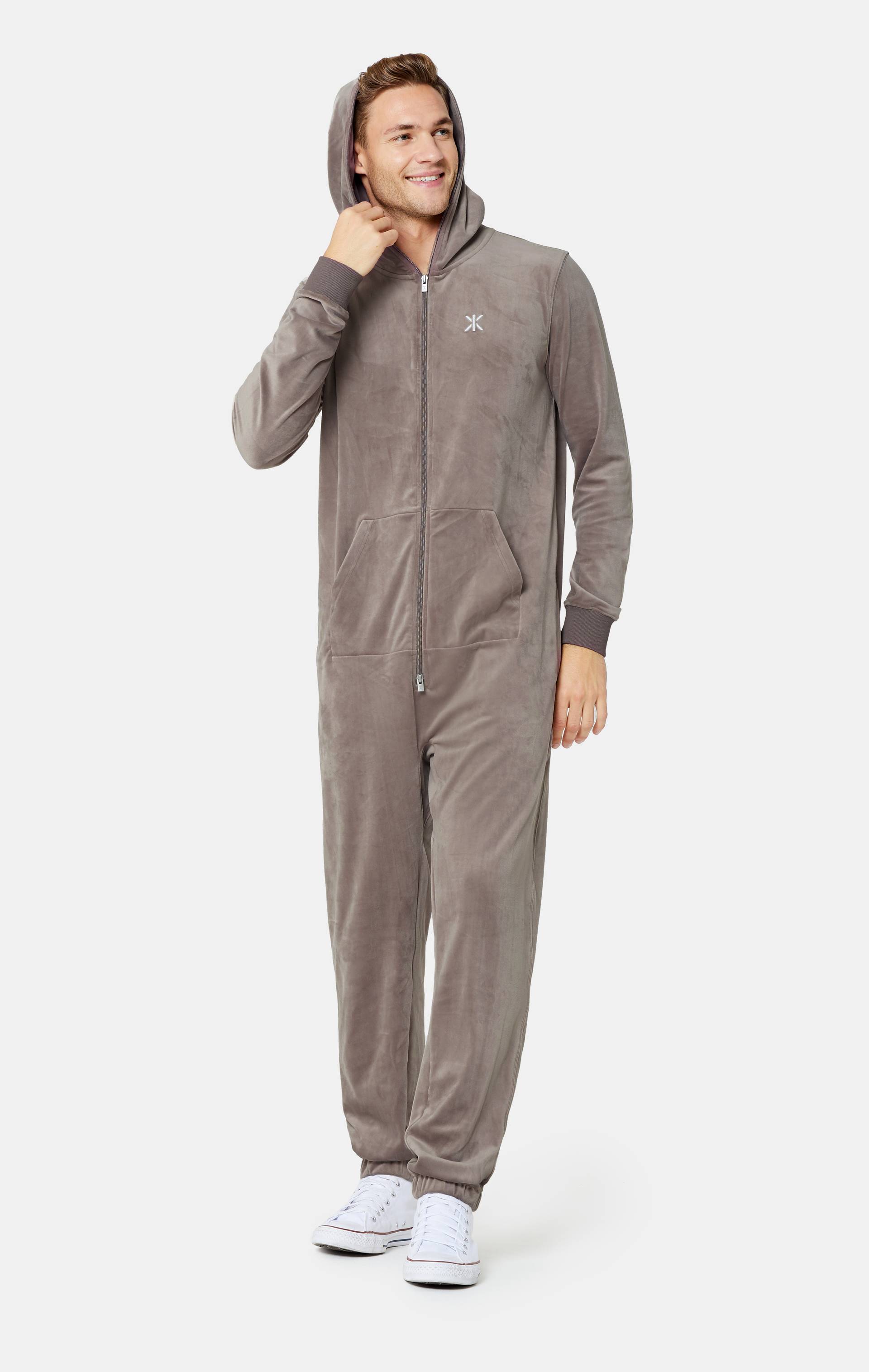 Onepiece Original Velvet Jumpsuit Taupe - 5