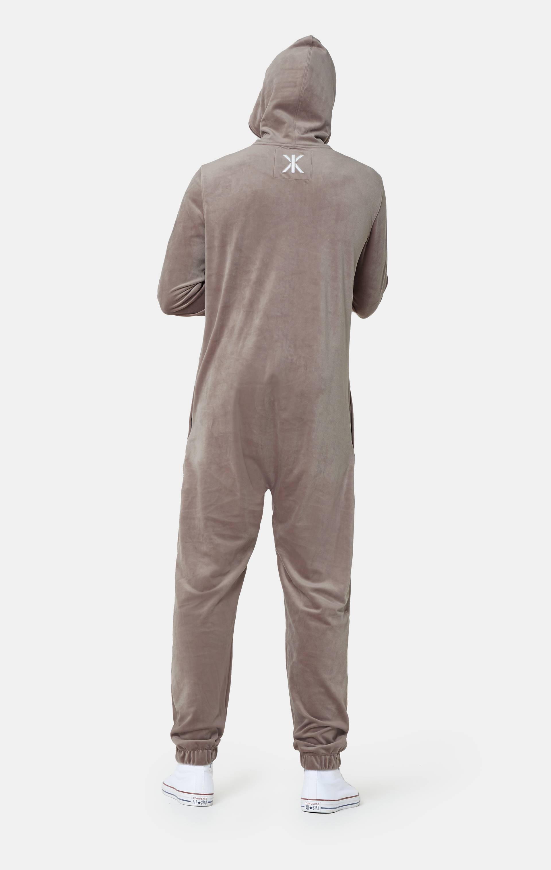 Onepiece Original Velvet Jumpsuit Taupe - 4