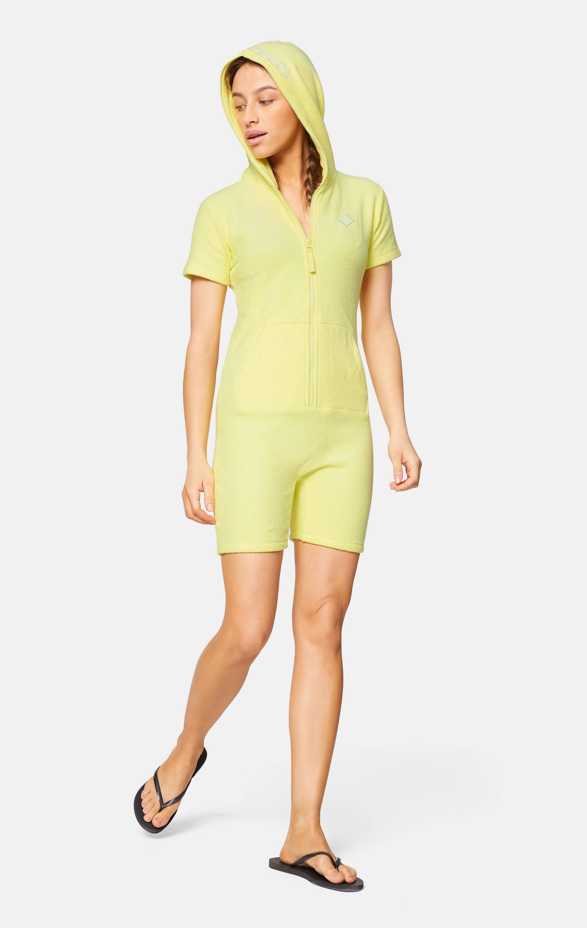 Onepiece Towel Club Fitted Short Jumpsuit Yellow - 8