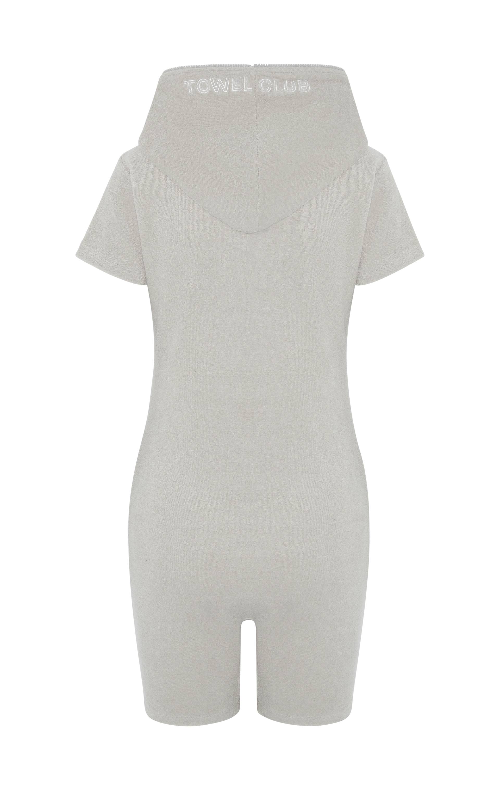 Onepiece Towel Club Fitted Short Jumpsuit Light Grey - 2