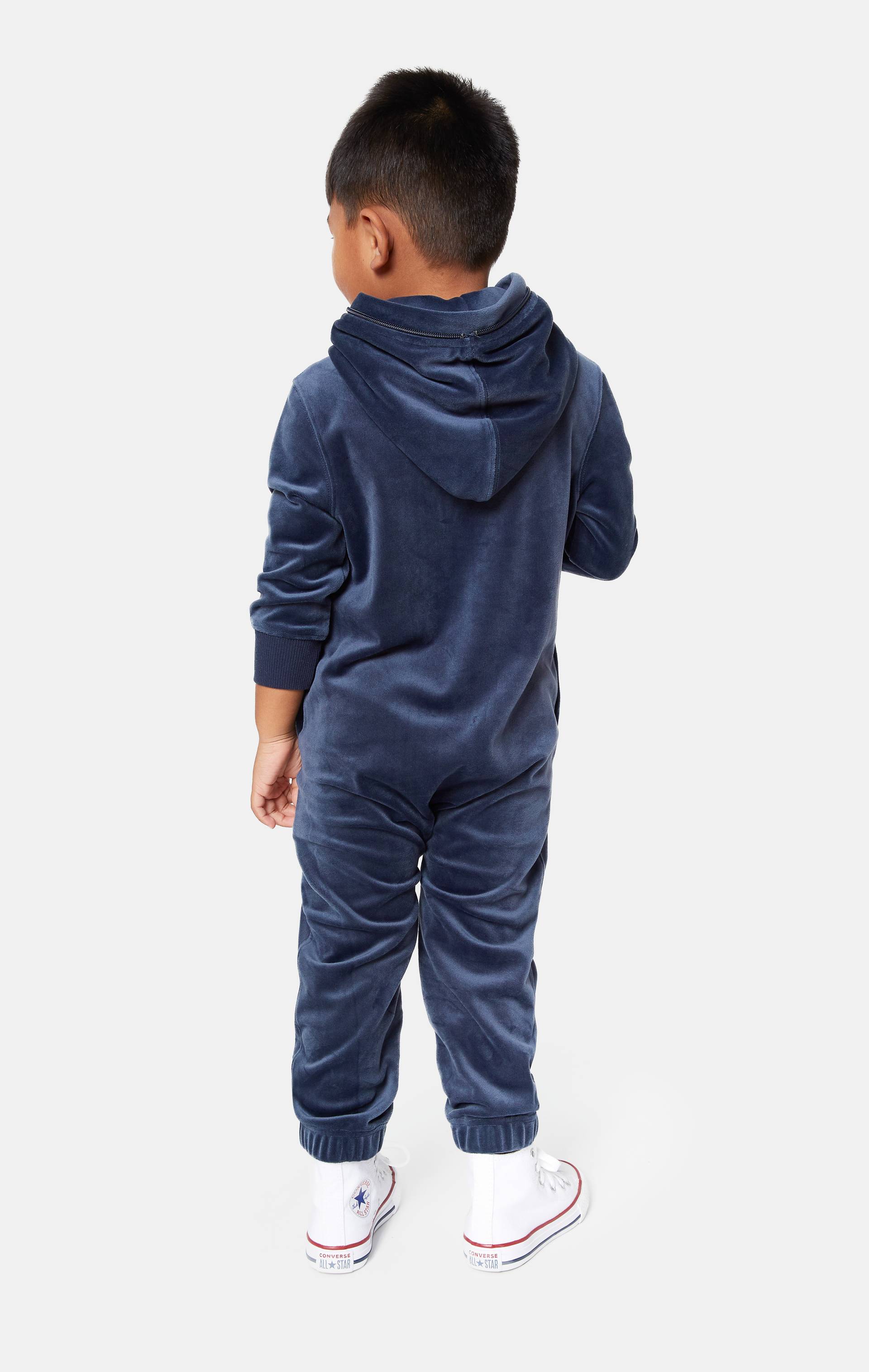 Onepiece Original Velvet Kids Jumpsuit Navy - 5