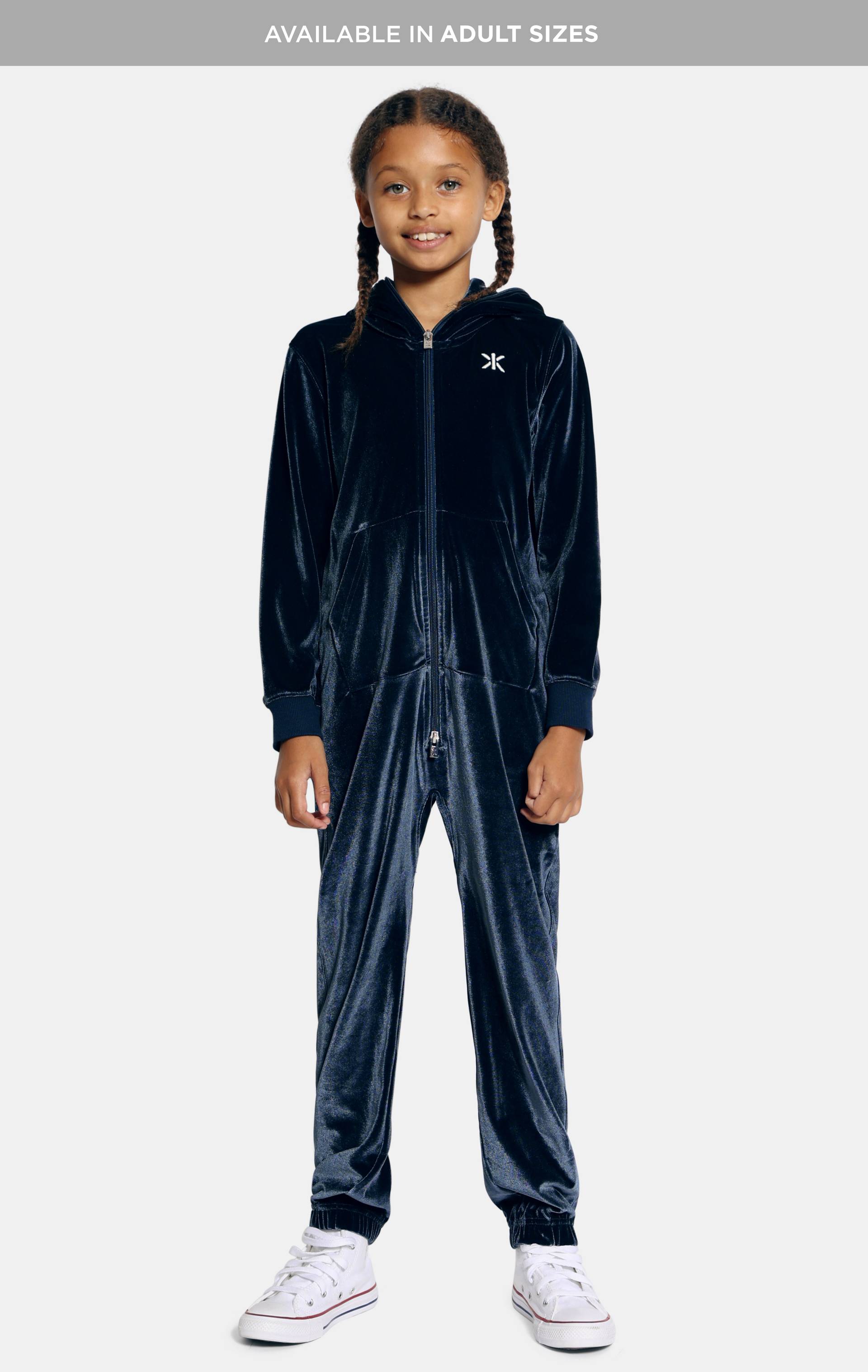 Onepiece Original Velour Kids Jumpsuit Navy - 2