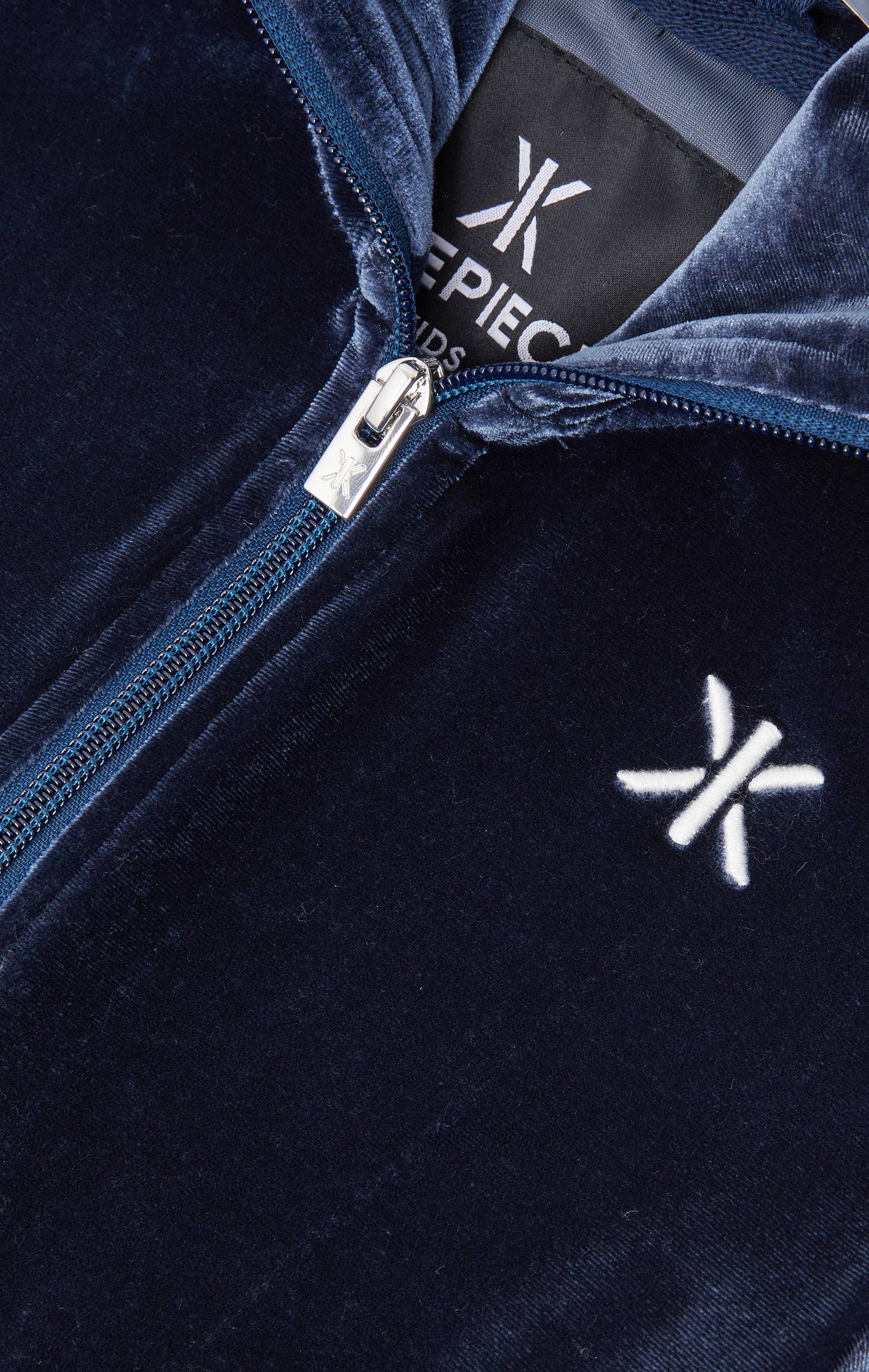 Onepiece Original Velour Kids Jumpsuit Navy - 6