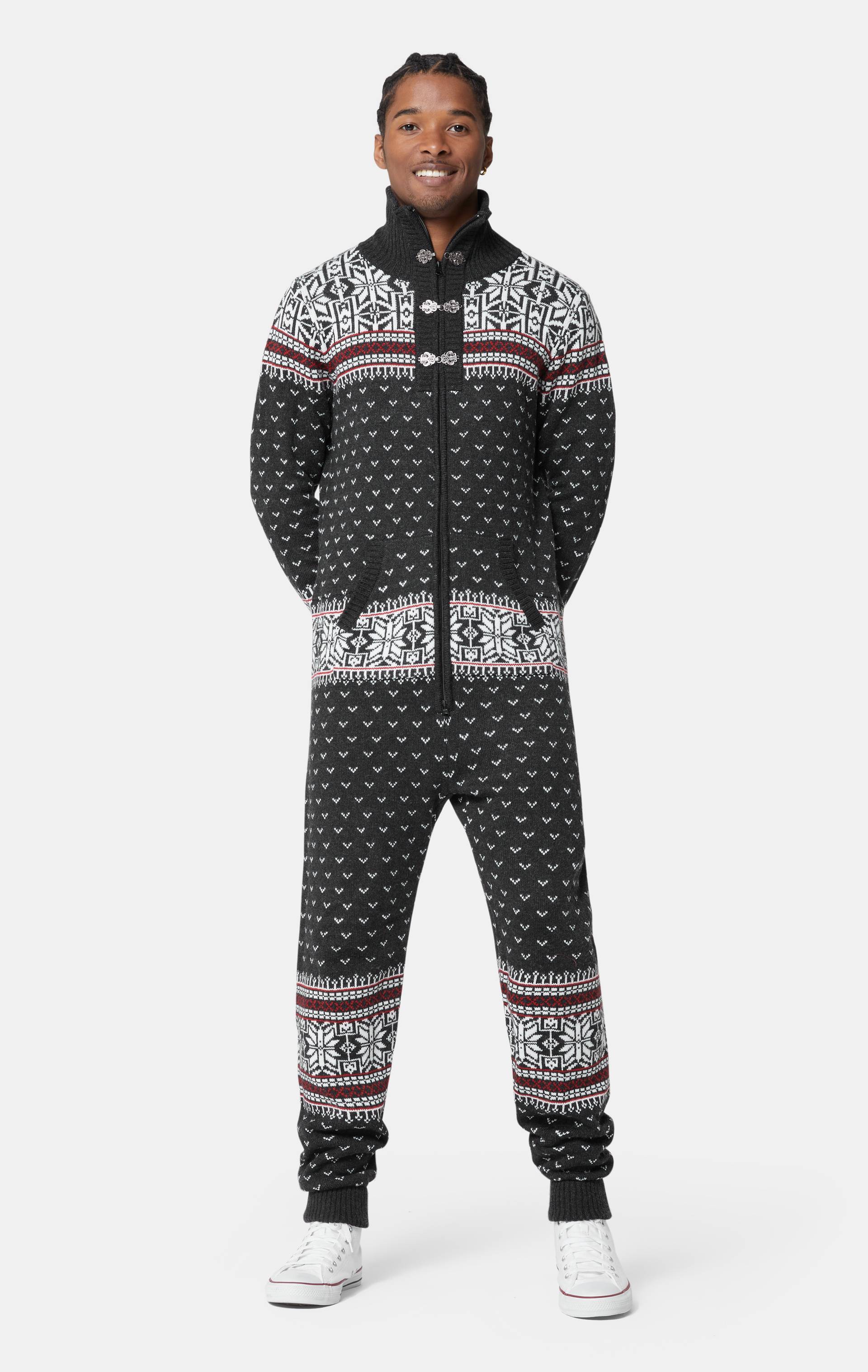 Onepiece Kofte Jumpsuit Dark Grey - 3