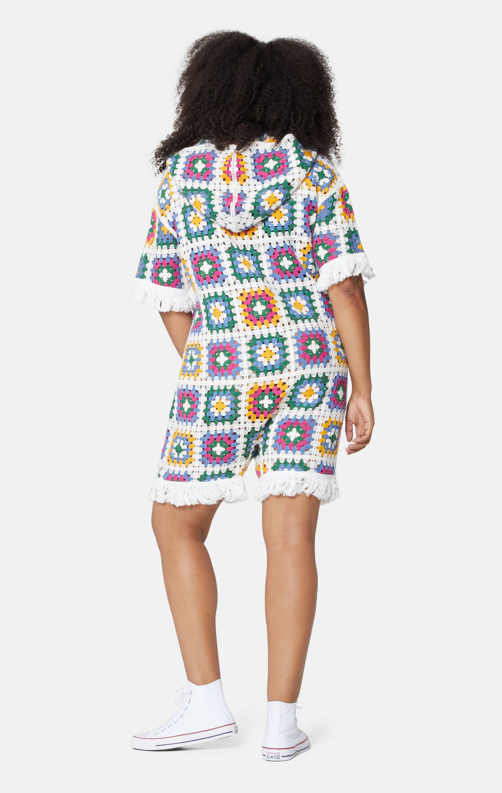 Onepiece Crochet Short Jumpsuit Multi - 9