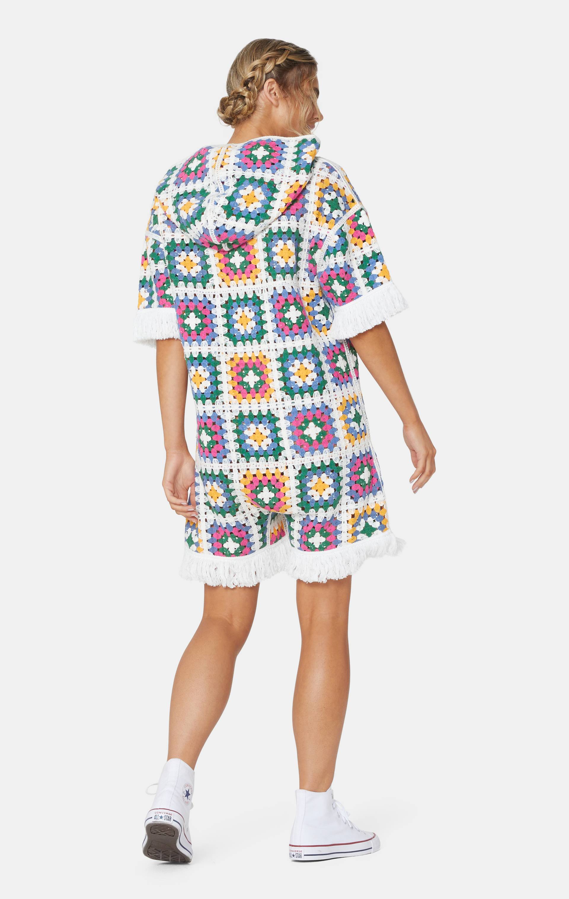 Onepiece Crochet Short Jumpsuit Multi - 4