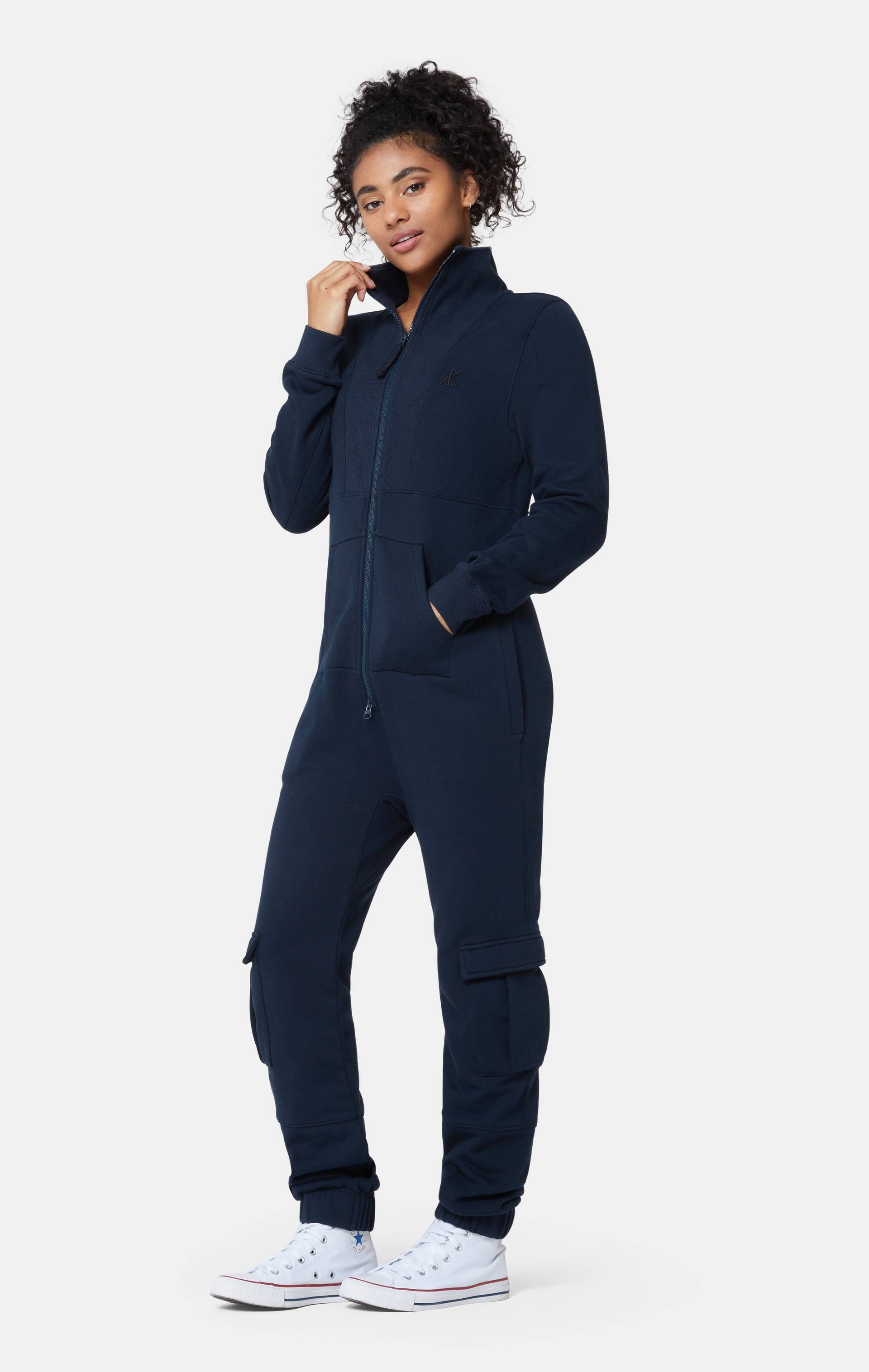 Onepiece Original Onesie Tall Neck Jumpsuit Navy - 11