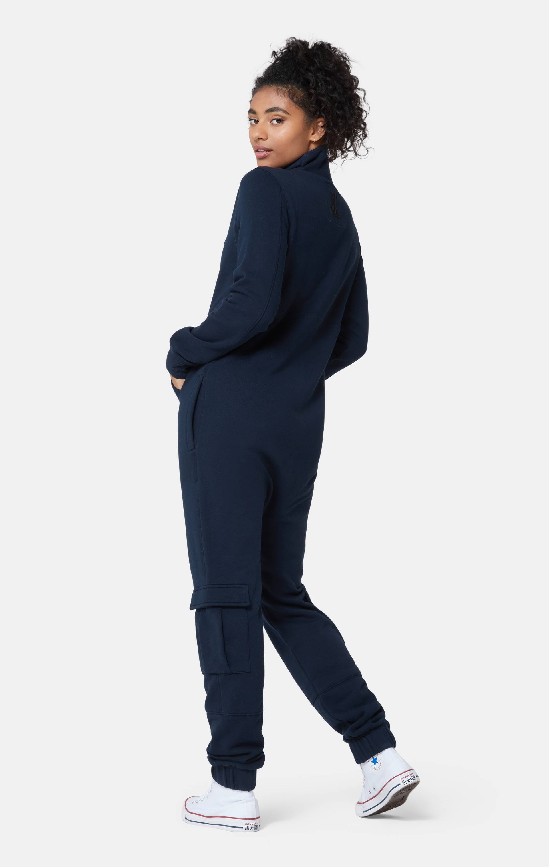 Onepiece Original Onesie Tall Neck Jumpsuit Navy - 12
