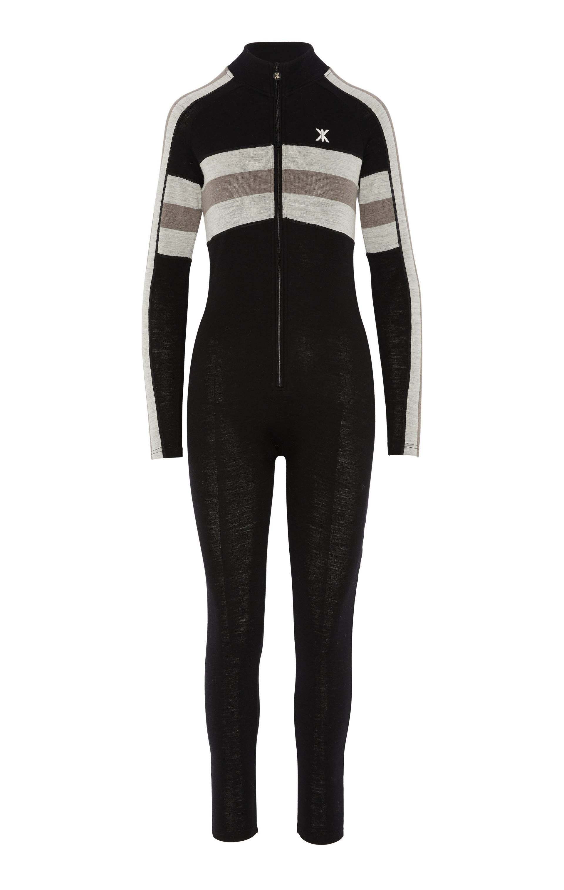 Onepiece Ski Baselayer Jumpsuit Black - 1