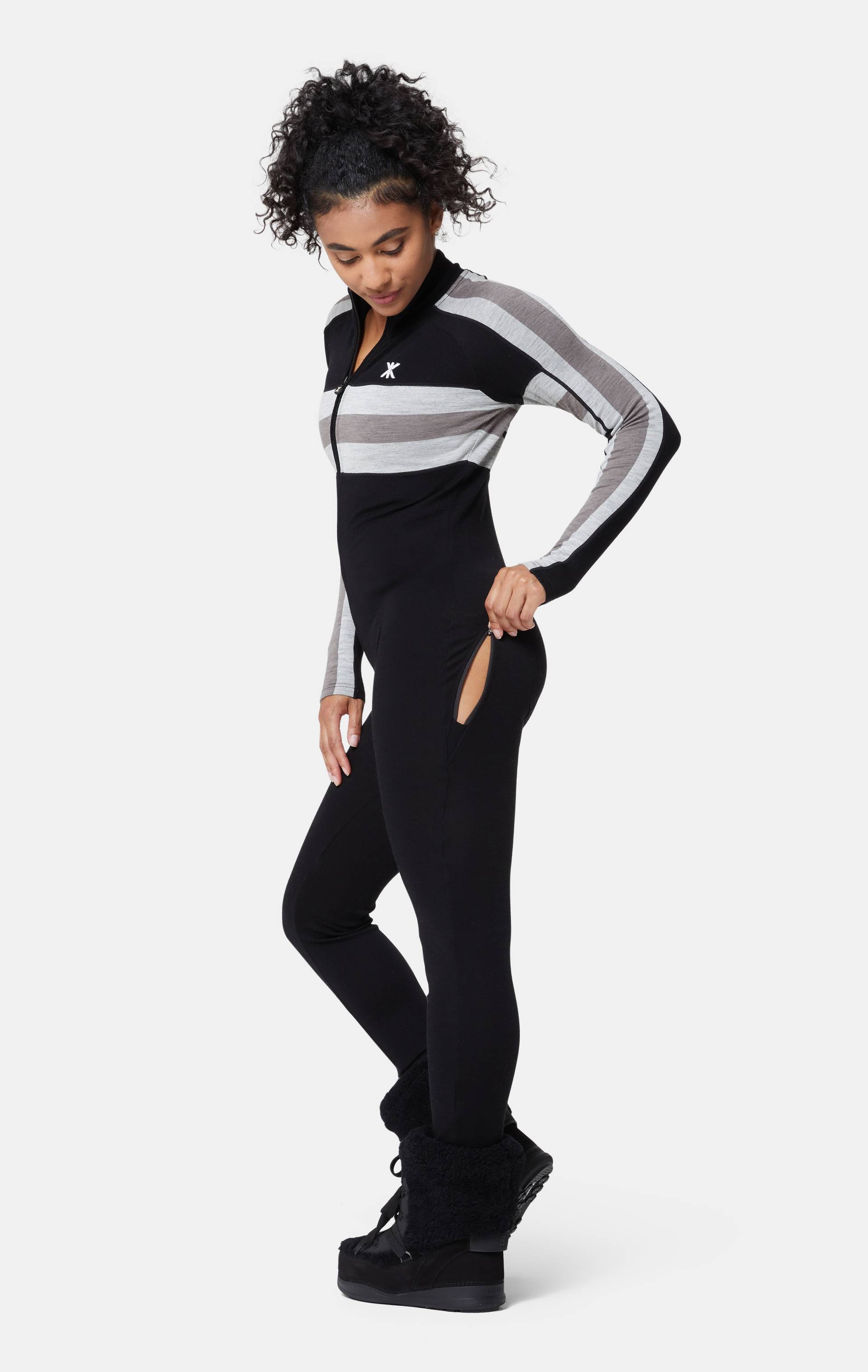 Onepiece Ski Baselayer Jumpsuit Black - 6