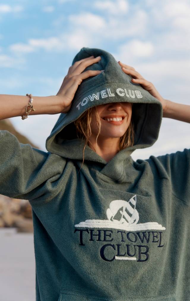 Towel Club Towel Club Poncho Short Jumpsuit Dusty Green - 6
