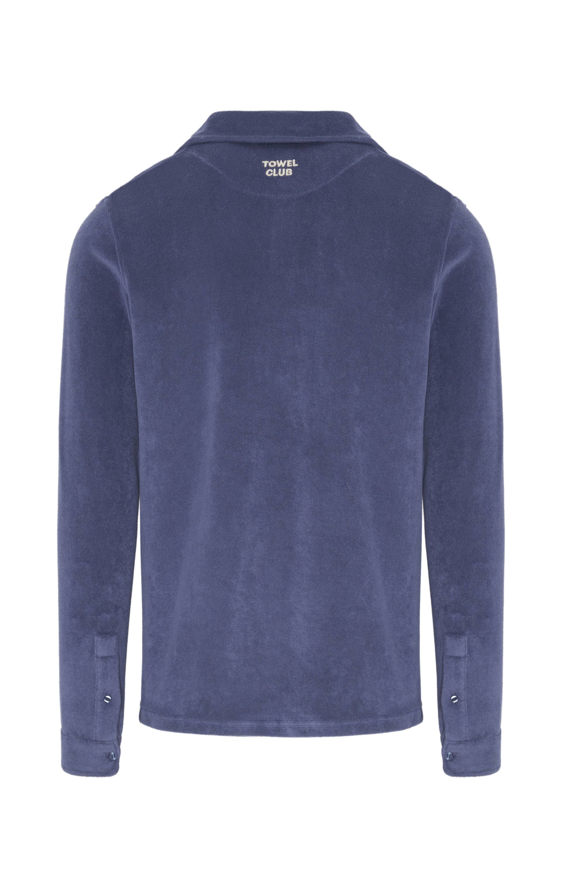 Towel Club Towel Club Longsleeve Polo Shirt Dusty Navy - 2