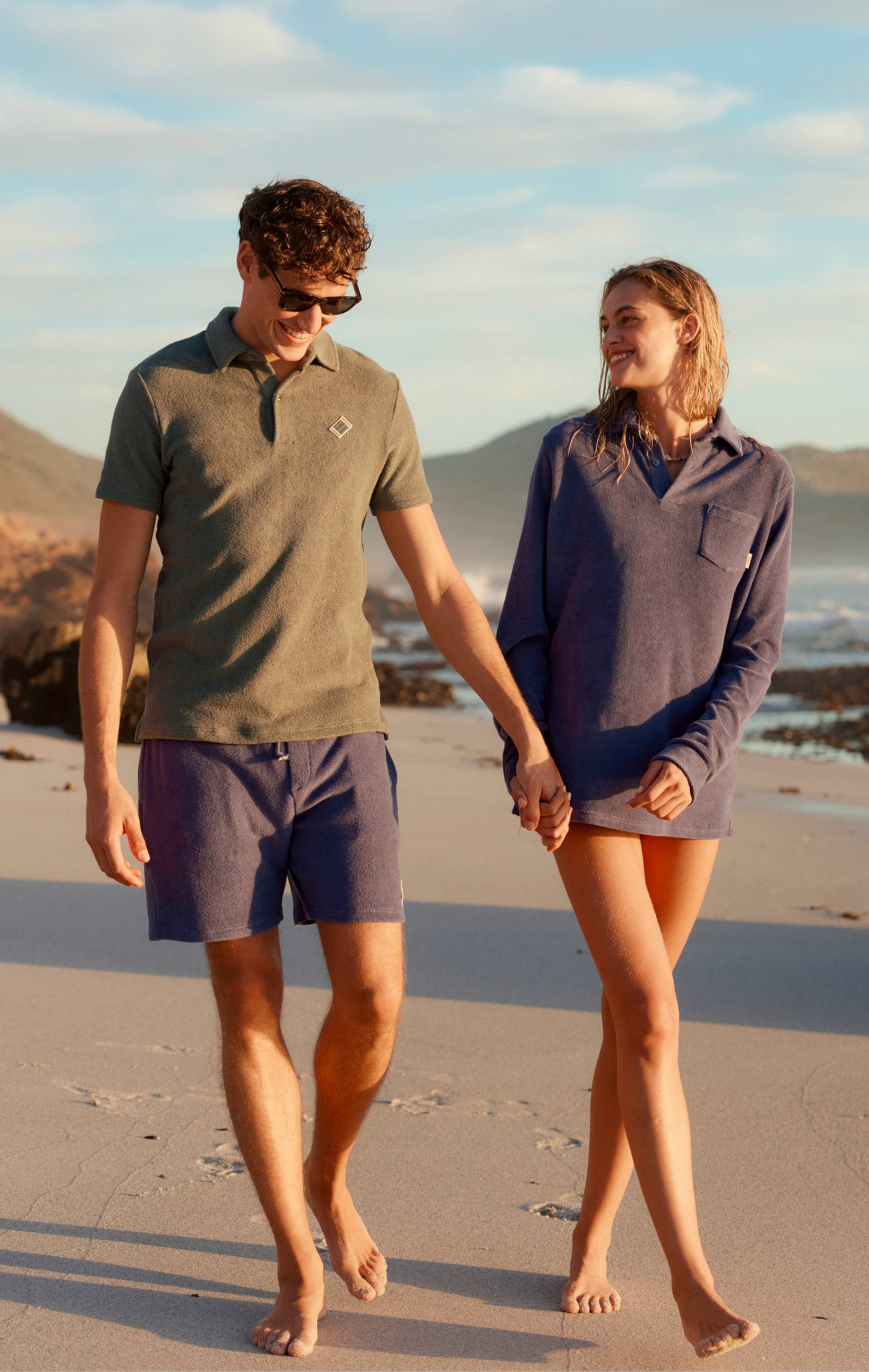 Towel Club Towel Club Longsleeve Polo Shirt Dusty Navy - 7