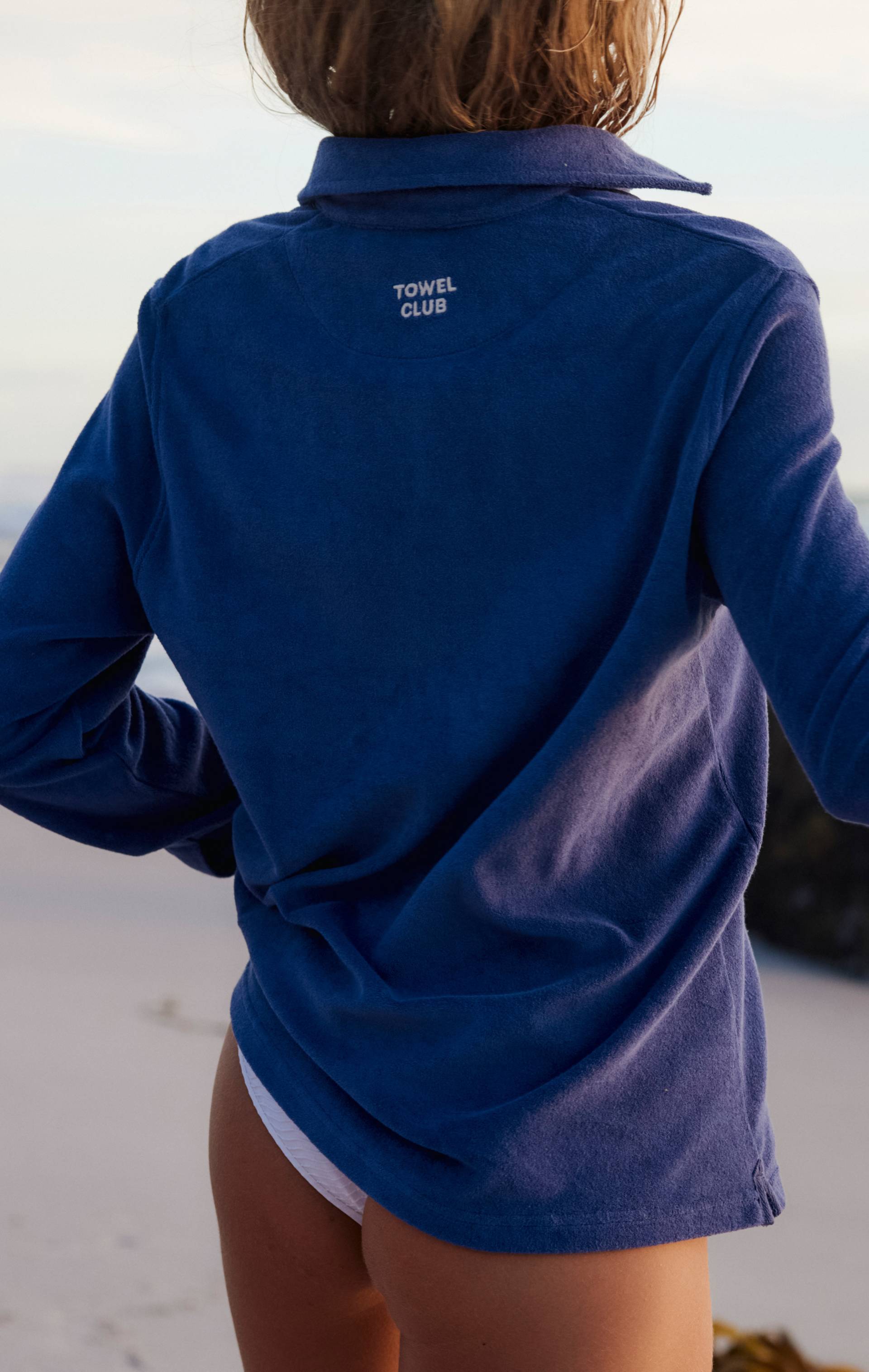 Towel Club Towel Club Longsleeve Polo Shirt Dusty Navy - 6