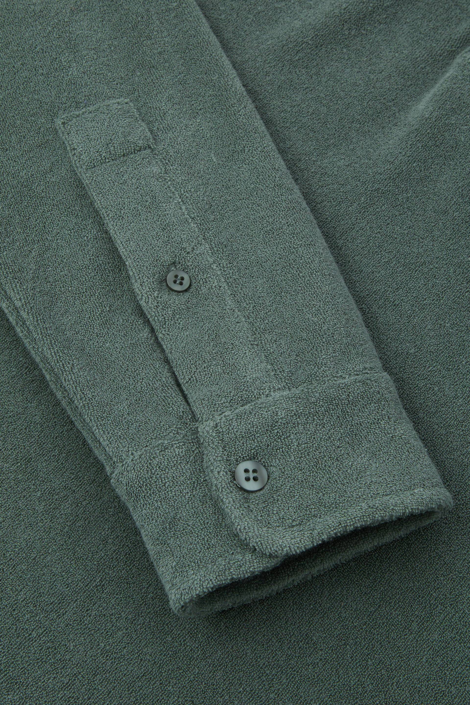 Towel Club Towel Club Longsleeve Polo Shirt Dusty Green - 3