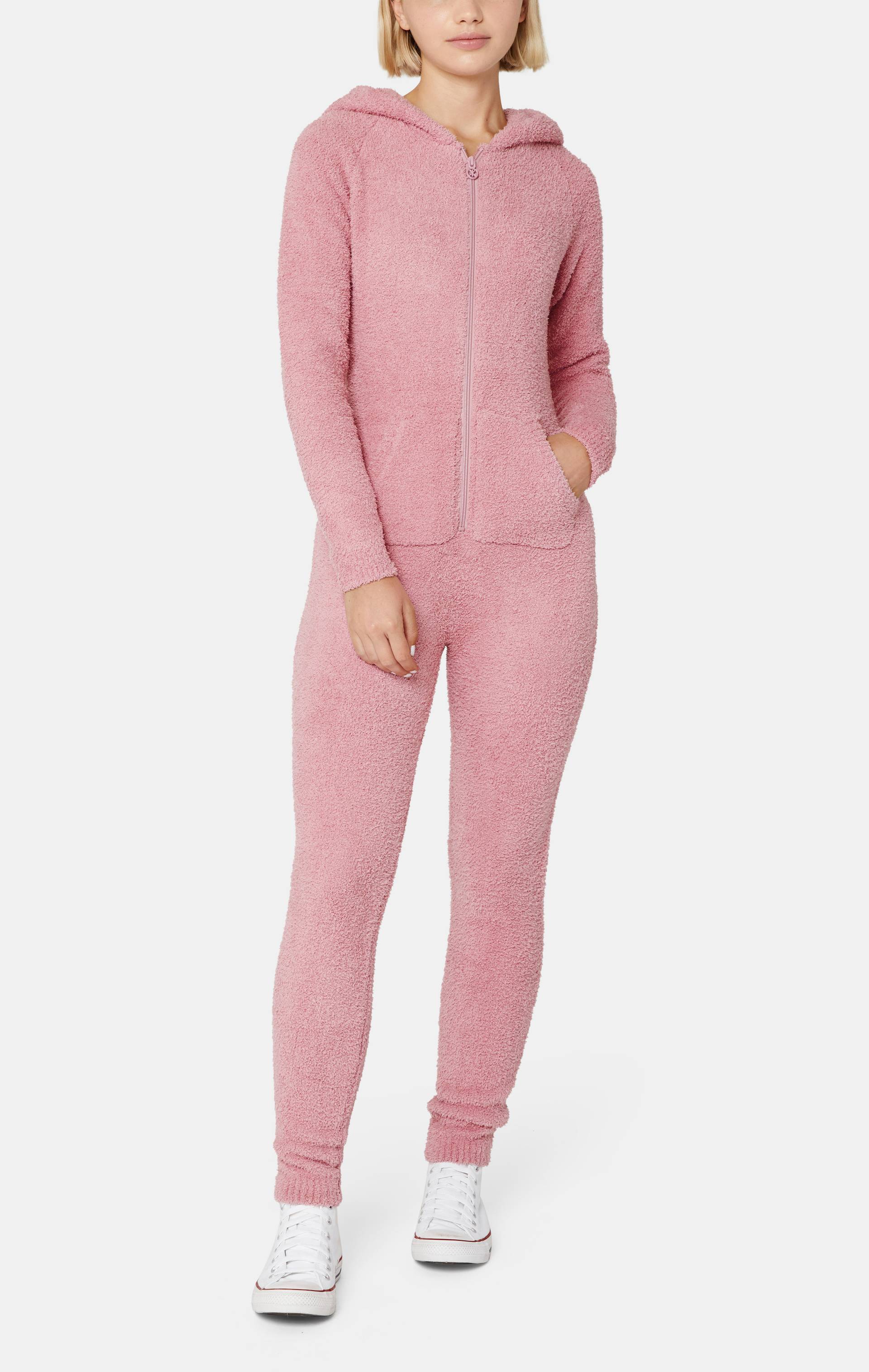 Onepiece Chenille Jumpsuit Pink - 2