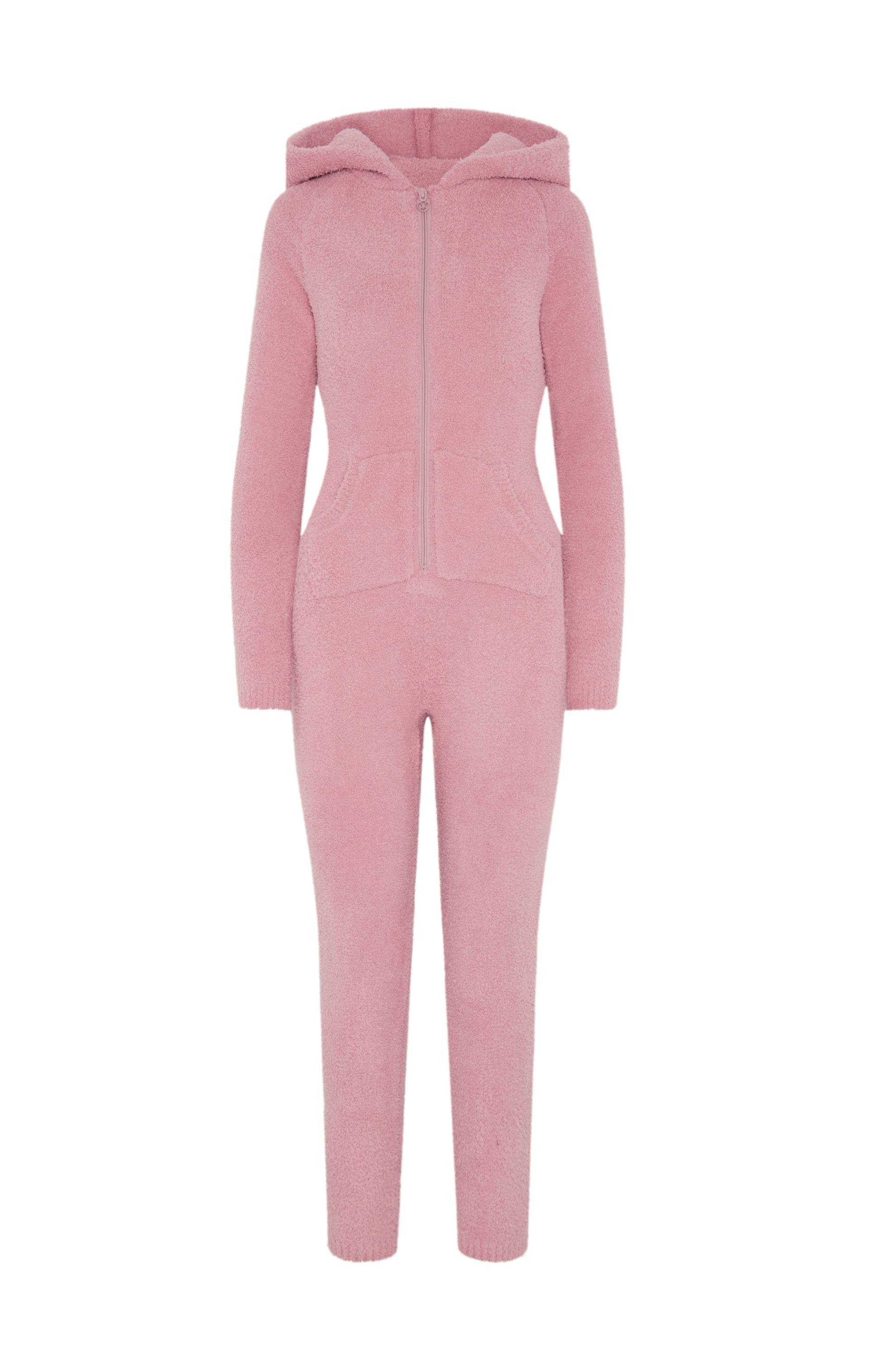 Onepiece Chenille Jumpsuit Pink - 1