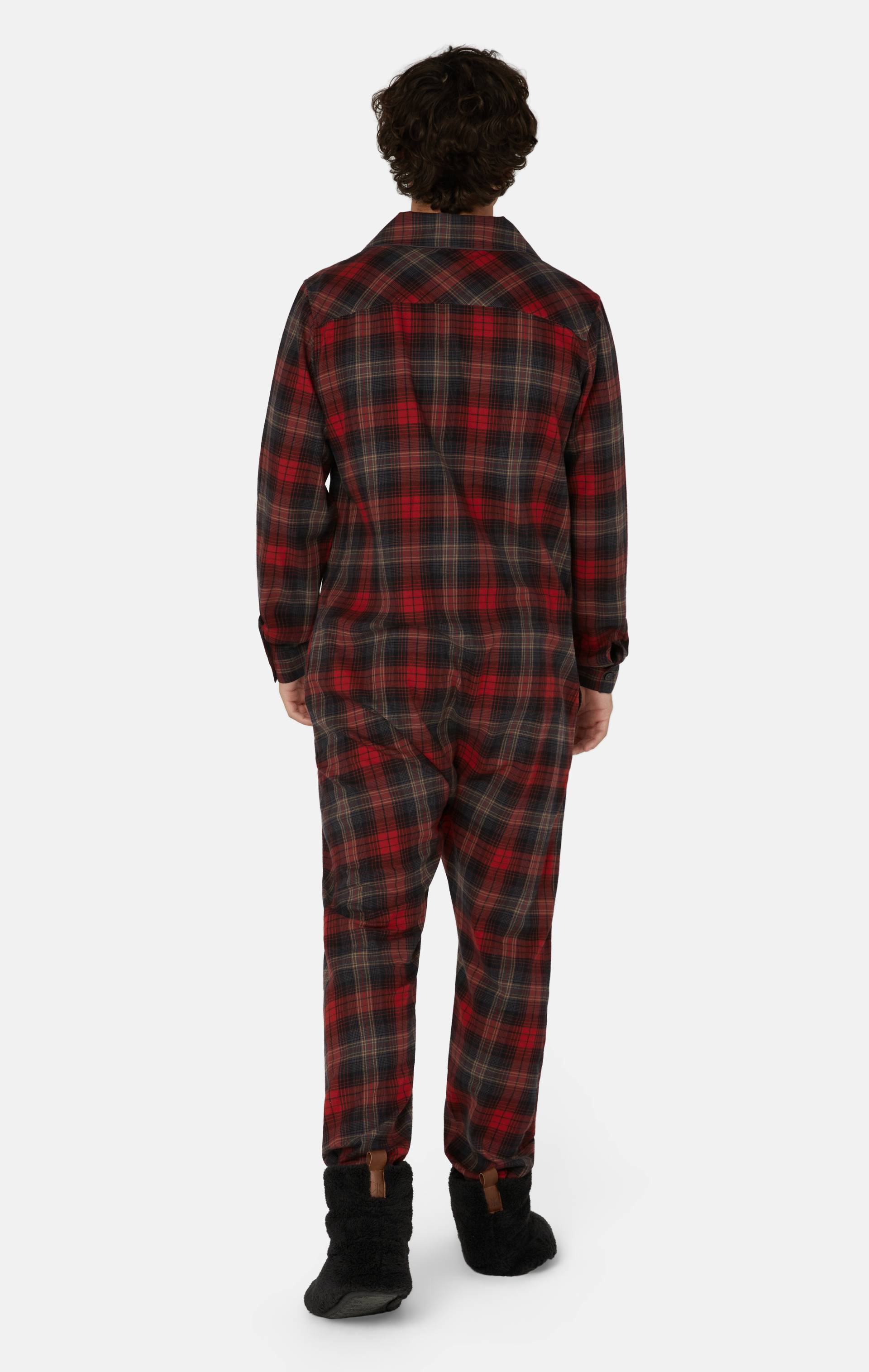Onepiece The Checked Pyjamas Jumpsuit Red - 3