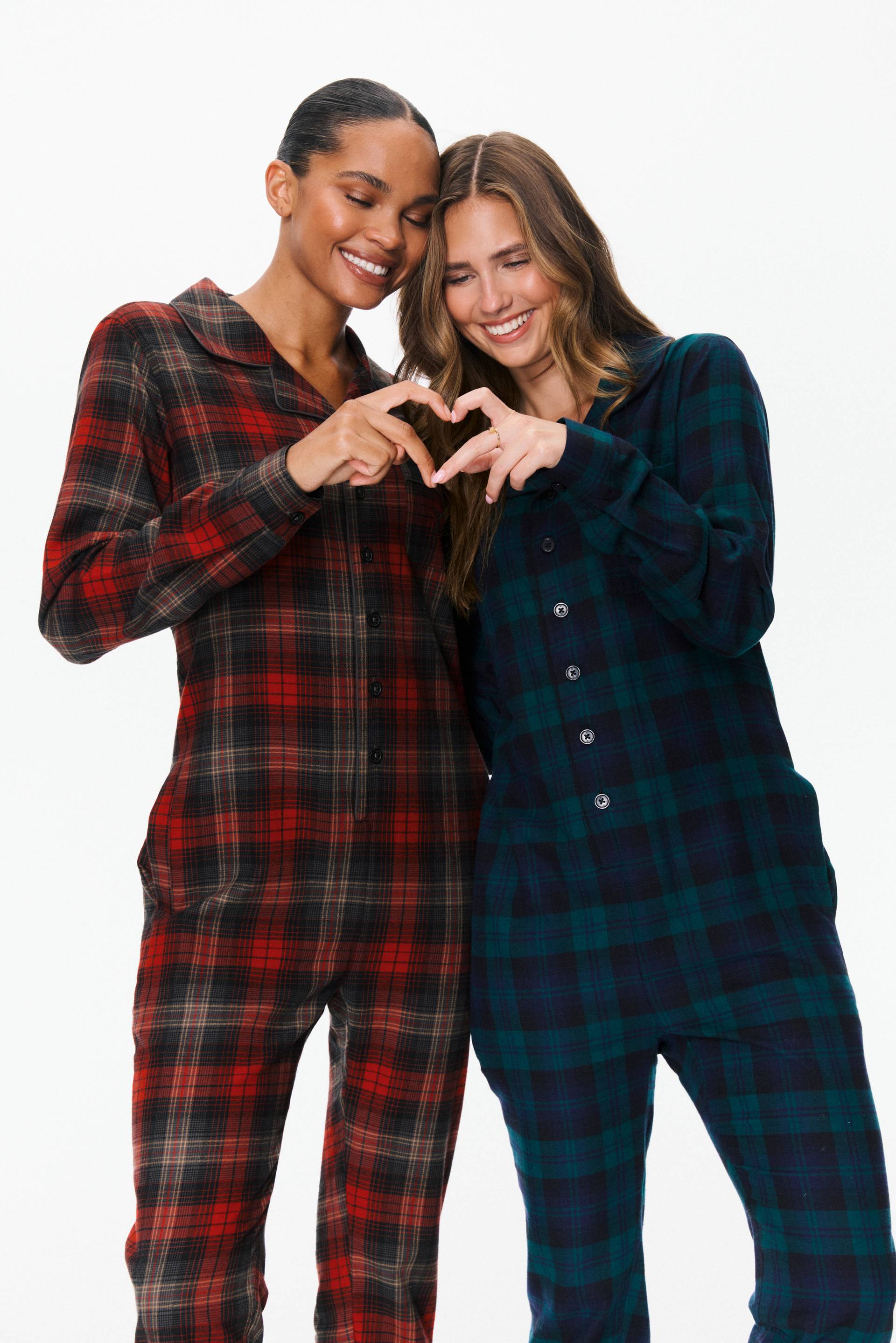 Onepiece The Checked Pyjamas Jumpsuit Red - 10
