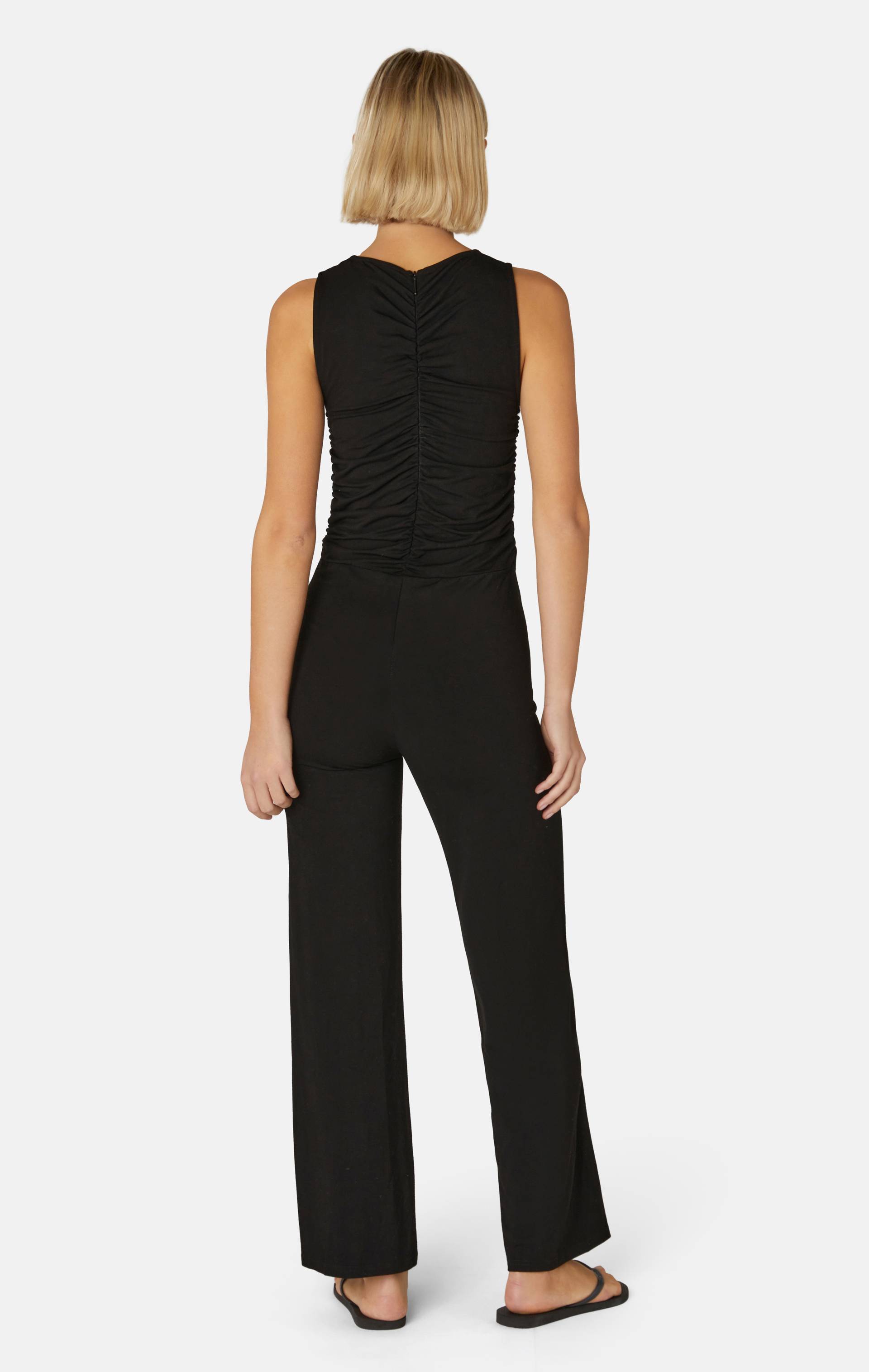 Onepiece Smooth Female Jumpsuit Black - 4