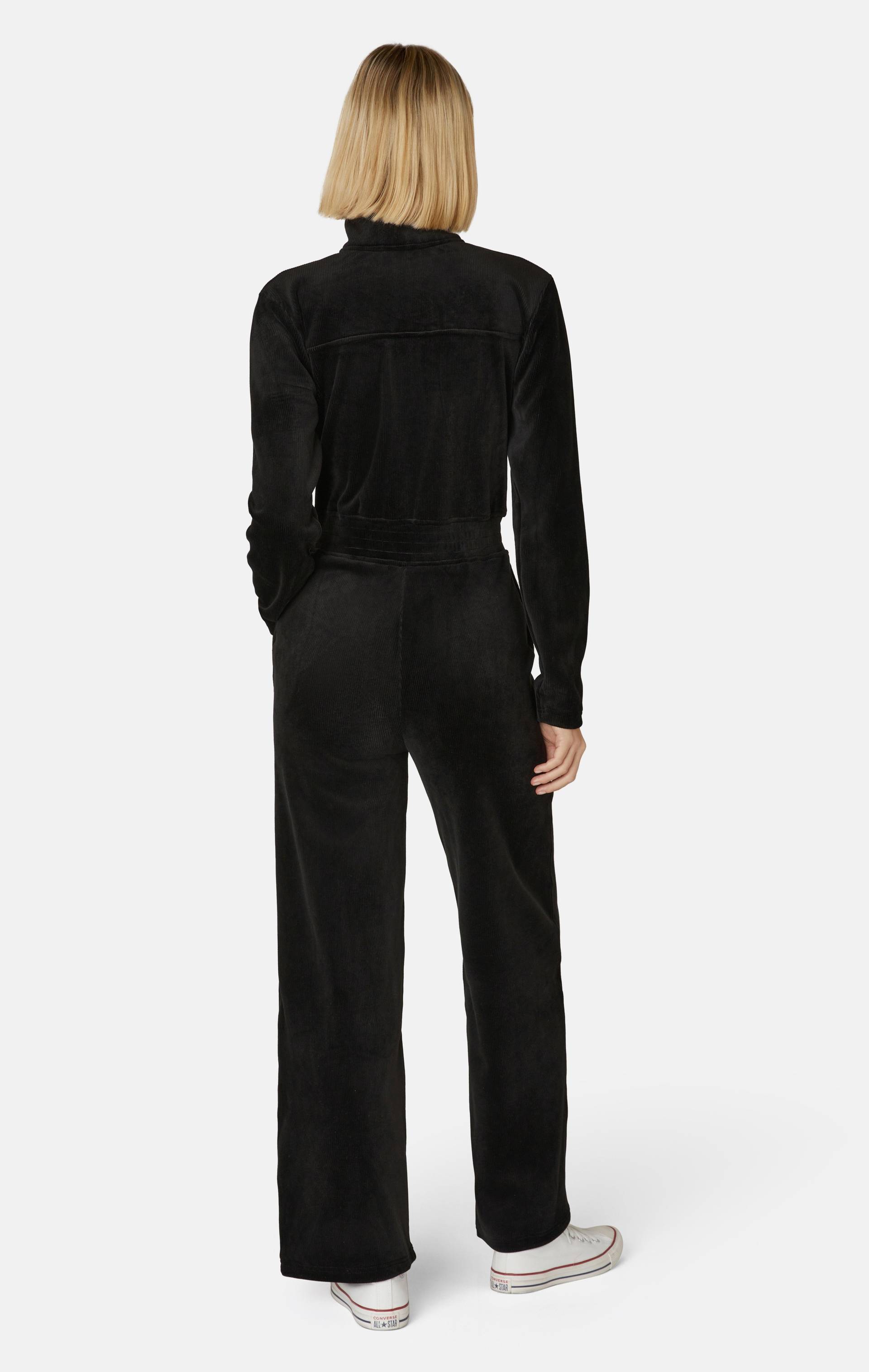 Onepiece Cord Loose Jumpsuit Black - 3